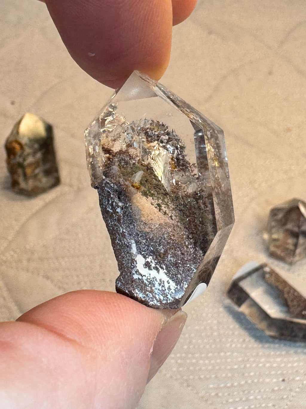 Garden Quartz Crystal Points | Natural Lodolite Mini Towers | Radiant Crystals UK