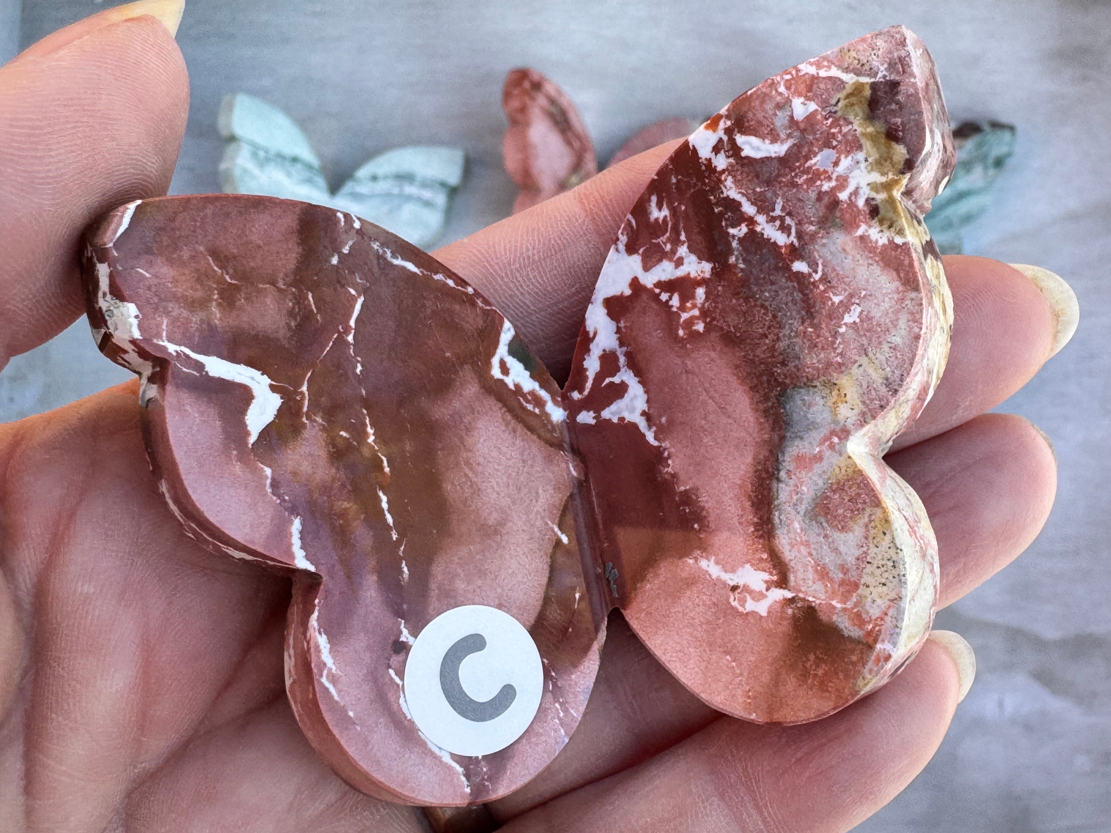 Unicorn Jasper 3d butterfly carving– Handcrafted Nature Décor | Natural crystal Sculpture | (Copy)