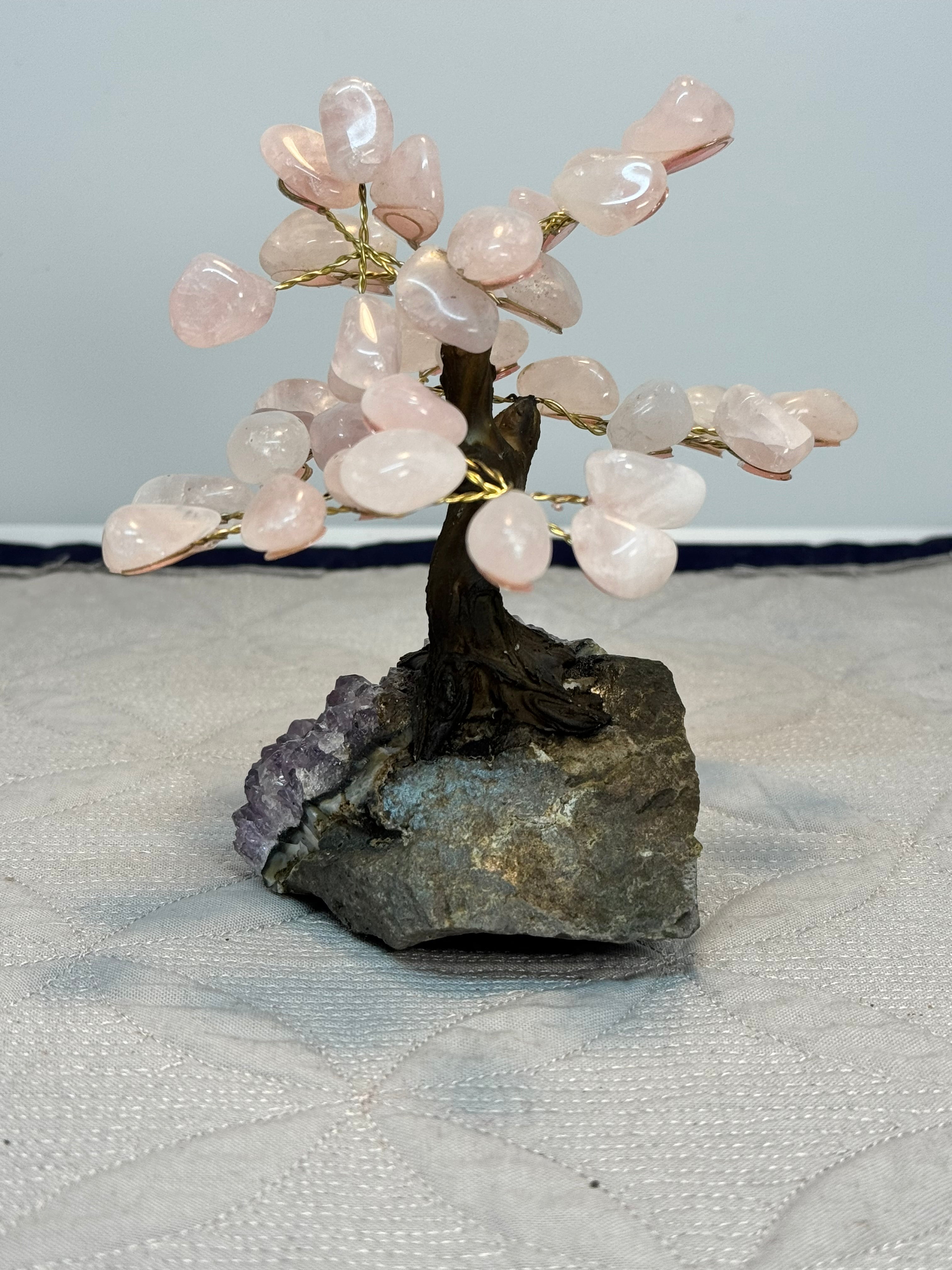 Crystal Tree on Amethyst Base | Rose Quartz Citrine or Amethyst | Radiant Crystals UK