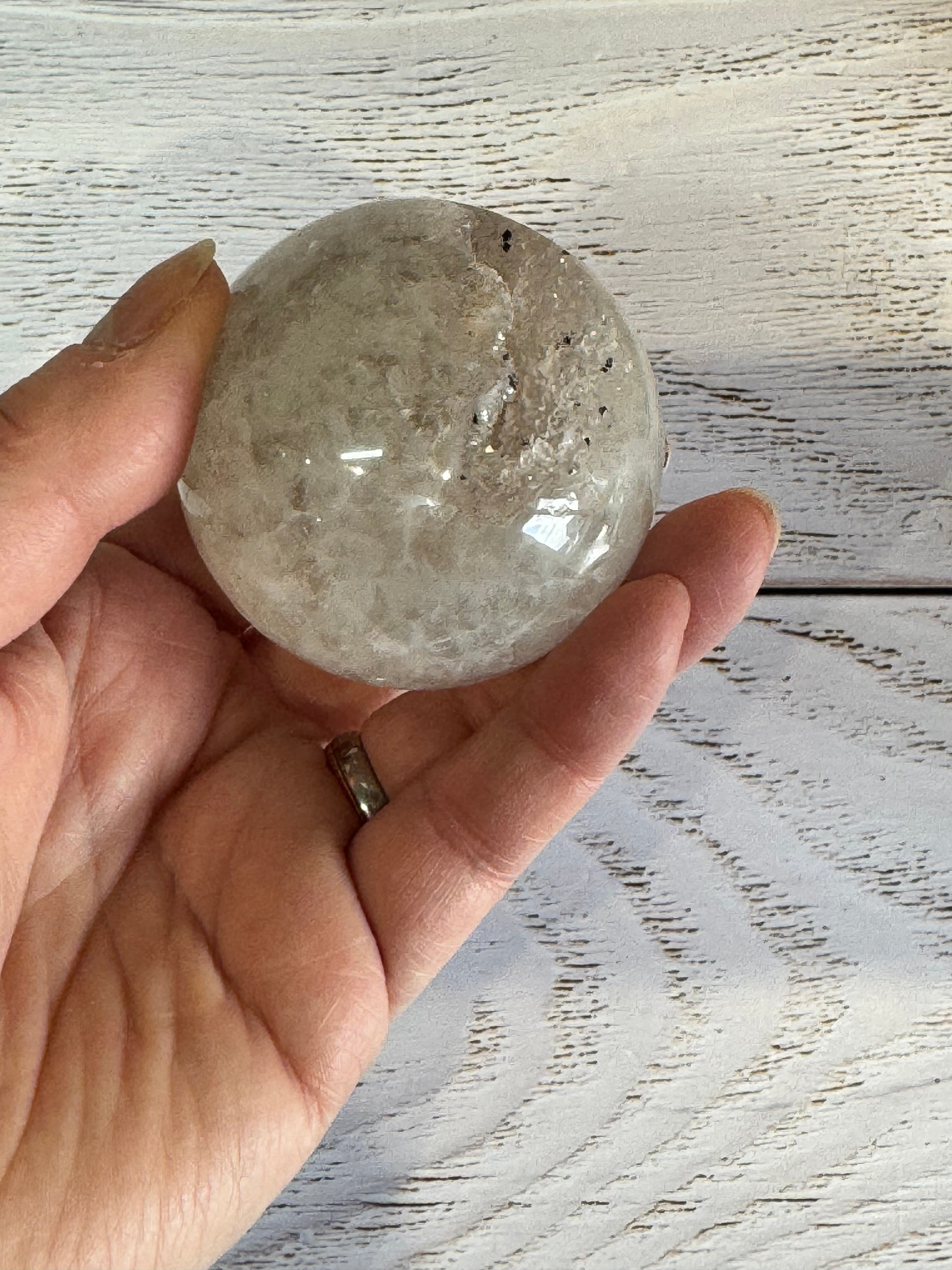 High Quality Crystal white Agate with druzy quartz spheres - Crystal home decor.
