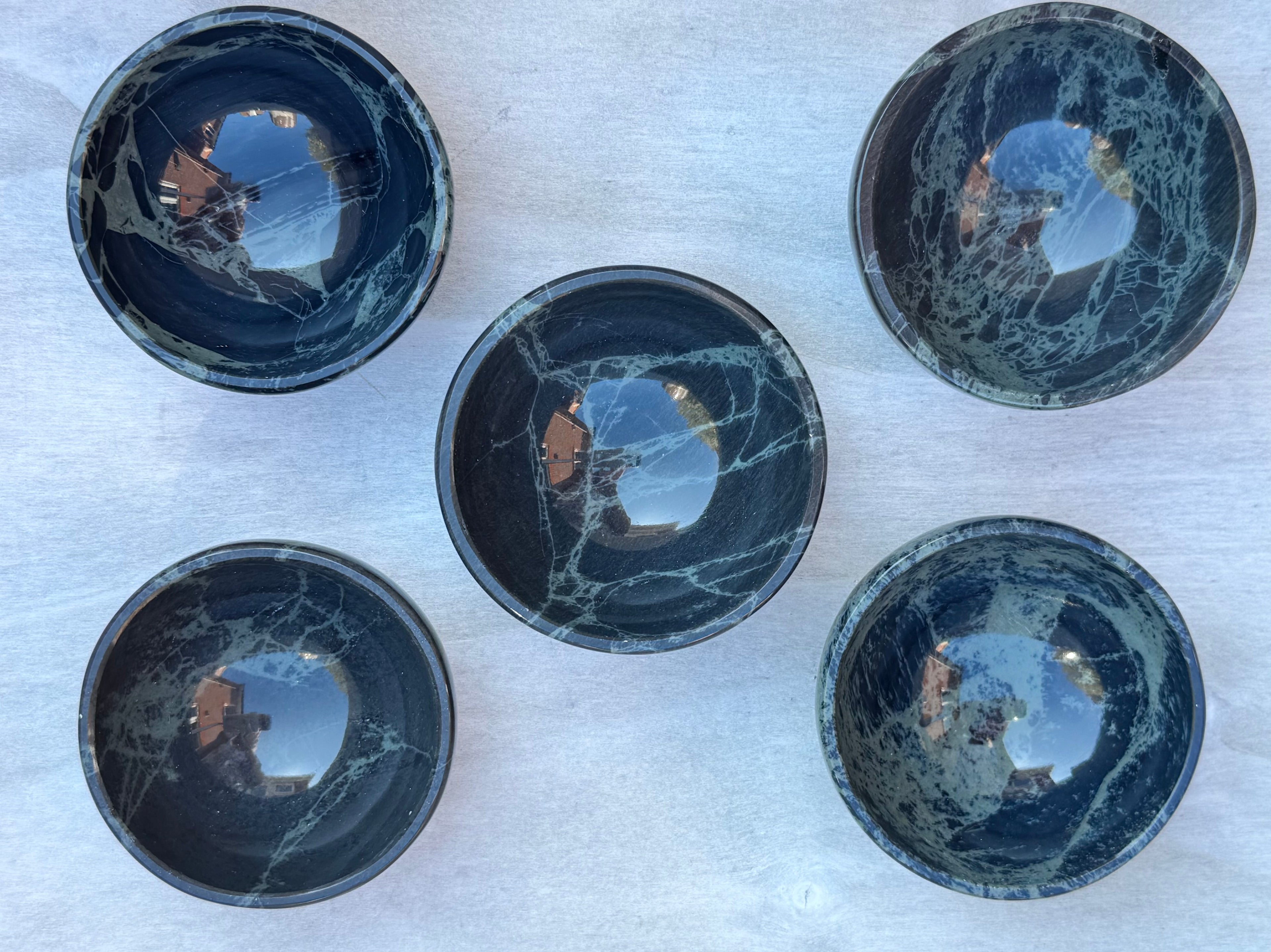 Spiderweb obsidian 3inch bowl – Handcrafted Nature Décor | Natural crystal Sculpture