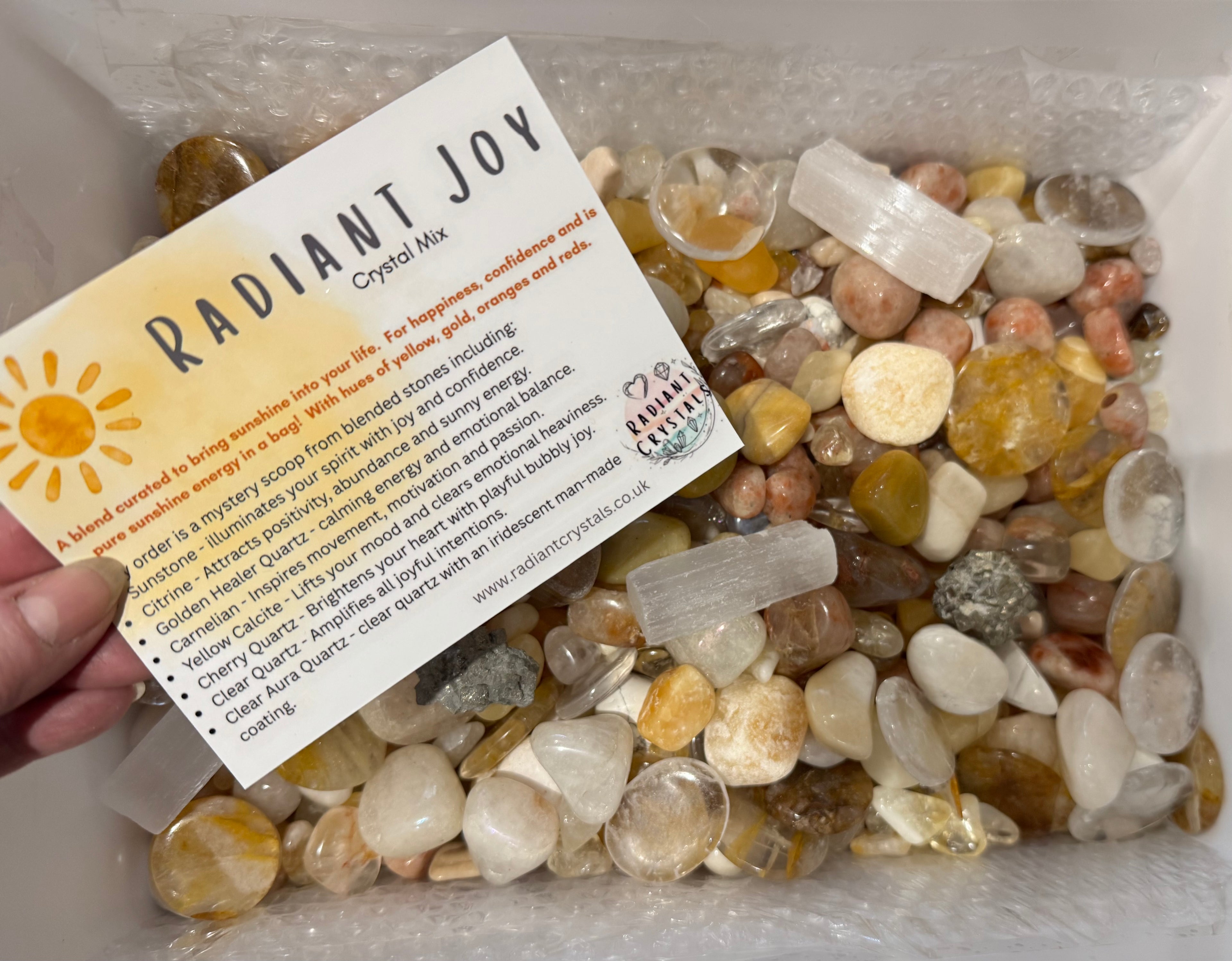Protective Radiance Crystal Mix - Protection & Grounding Themed Scoop - Radiant Crystals UK