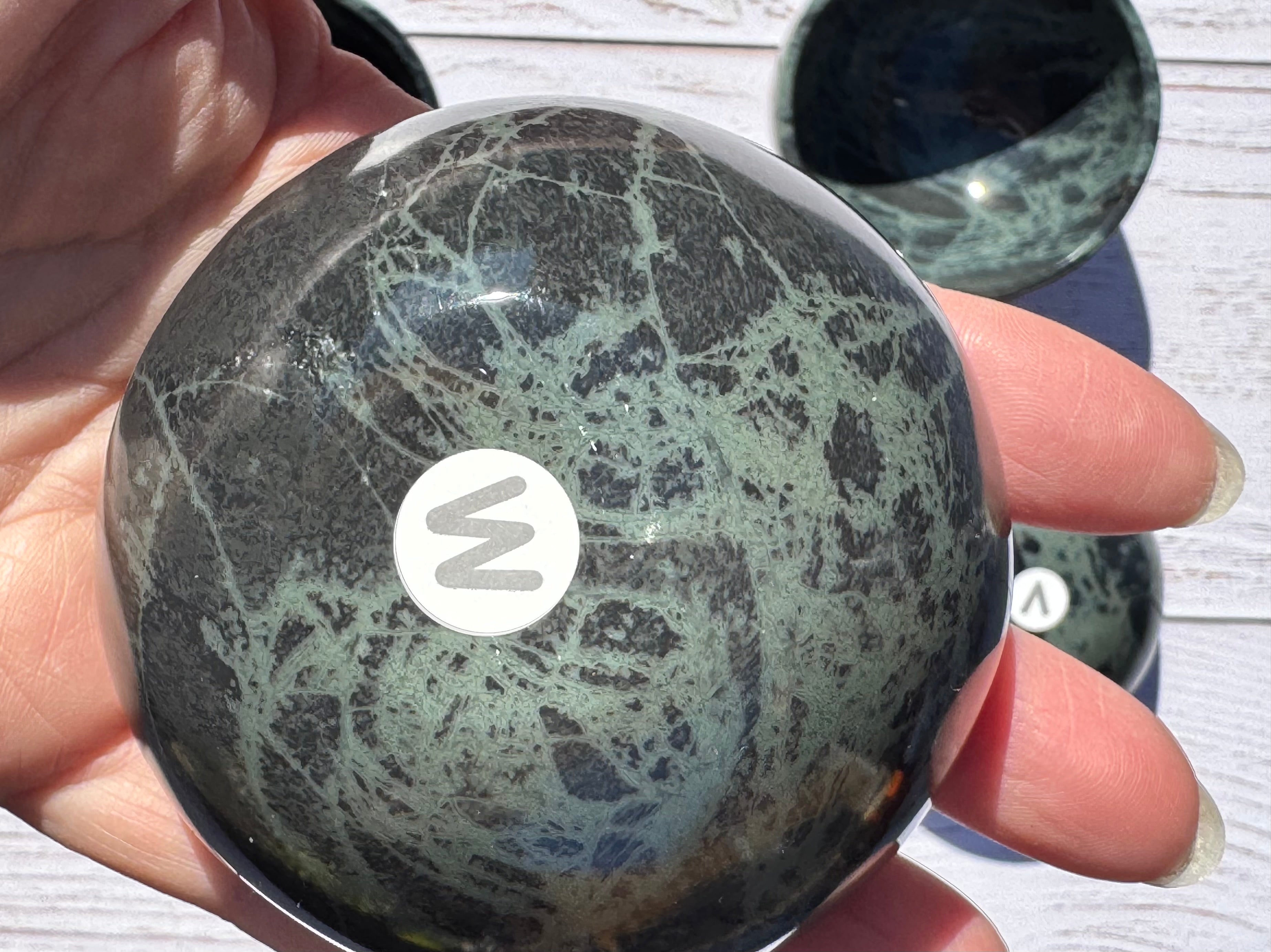 Spiderweb obsidian 3inch bowl – Handcrafted Nature Décor | Natural crystal Sculpture