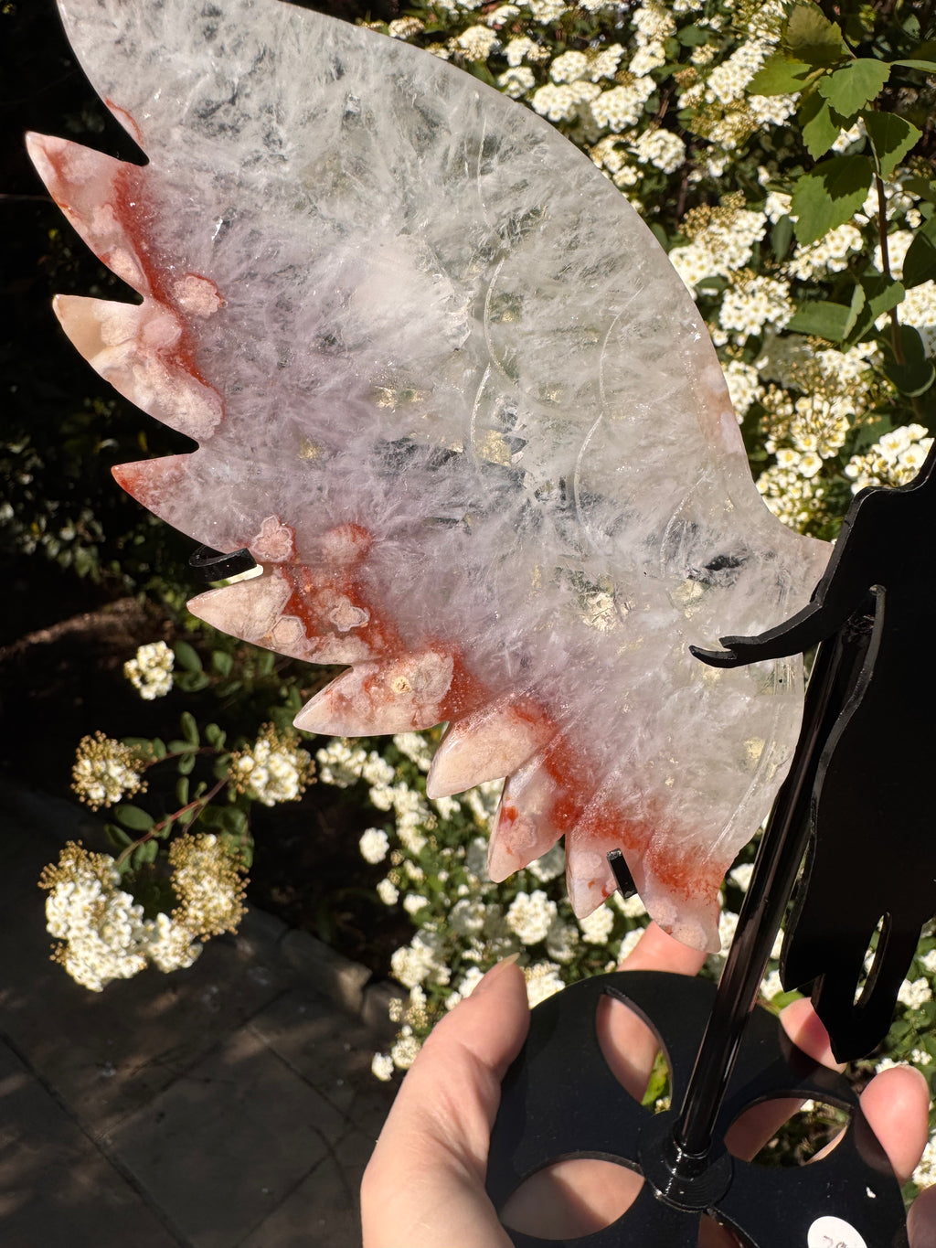 Pink Amethyst Angel Wings - Druzy Quartz Crystal  - Radiant Crystals UK