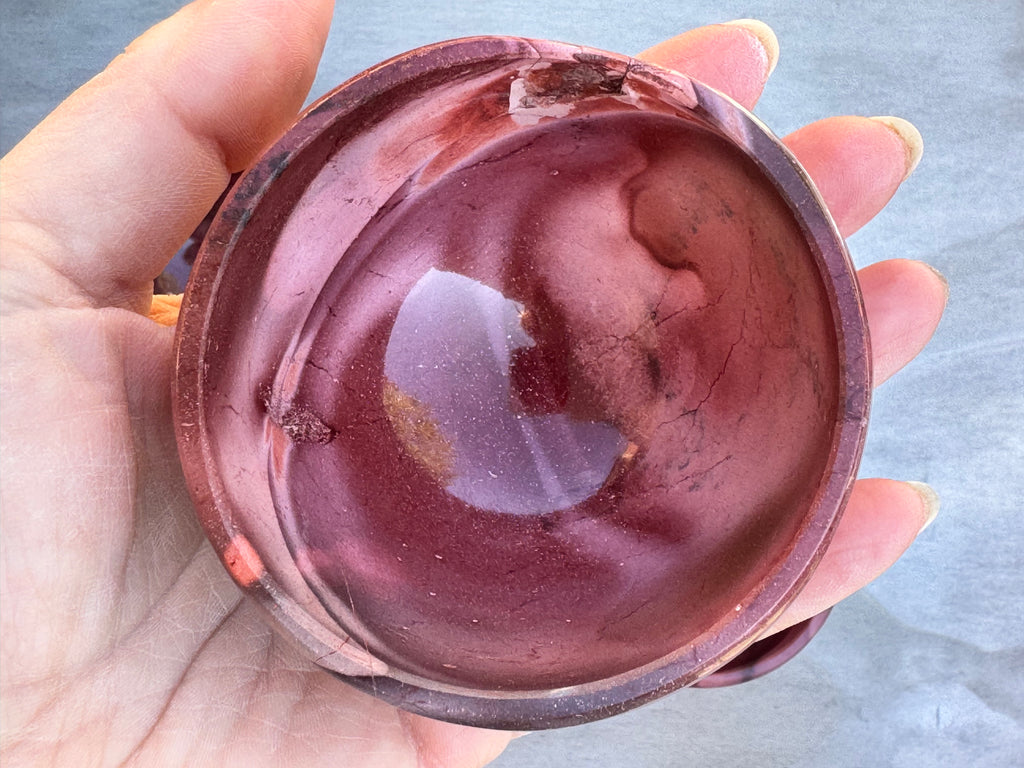 3inch Mookaite Jasper Bowl - Natural crystal trinket dish - home decor