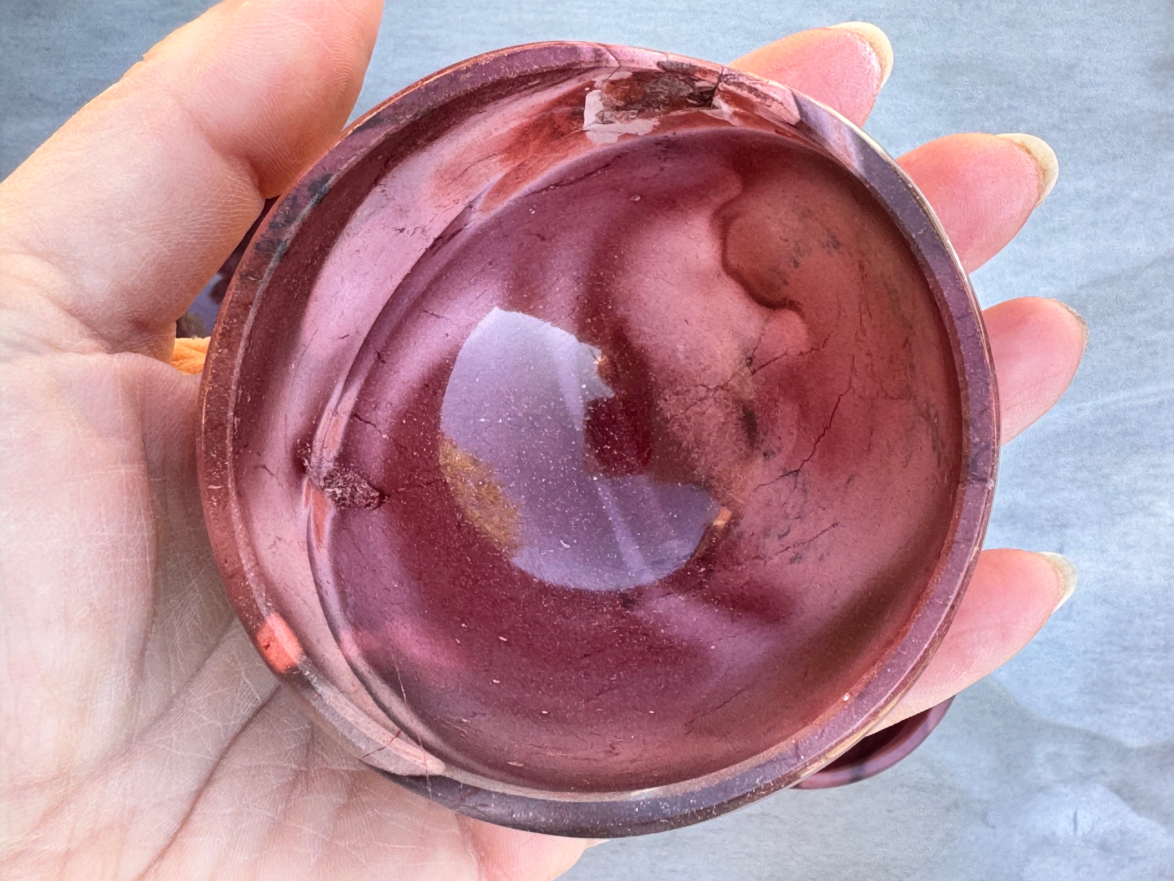 3inch Mookaite Jasper Bowl - Natural crystal trinket dish - home decor