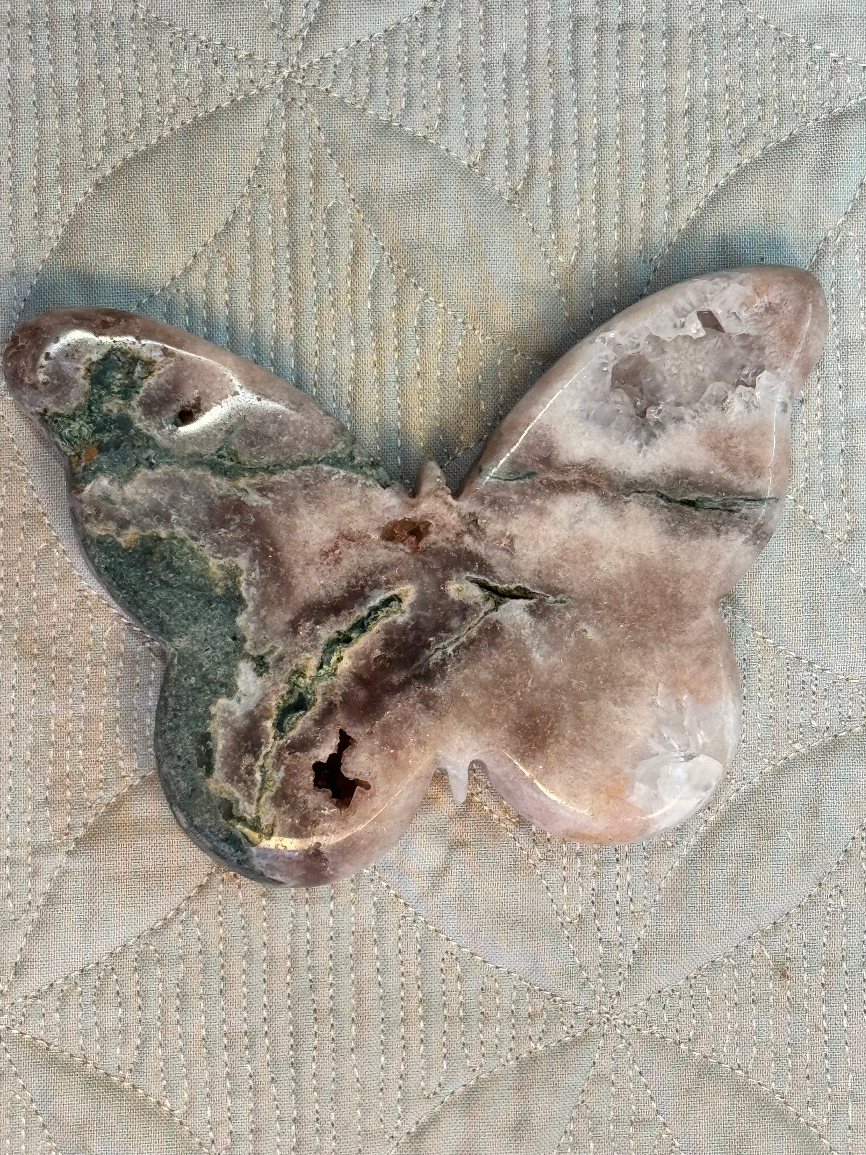 Pink Amethyst Butterfly - Druzy Crystal , from Brazil - Radiant Crystals UK