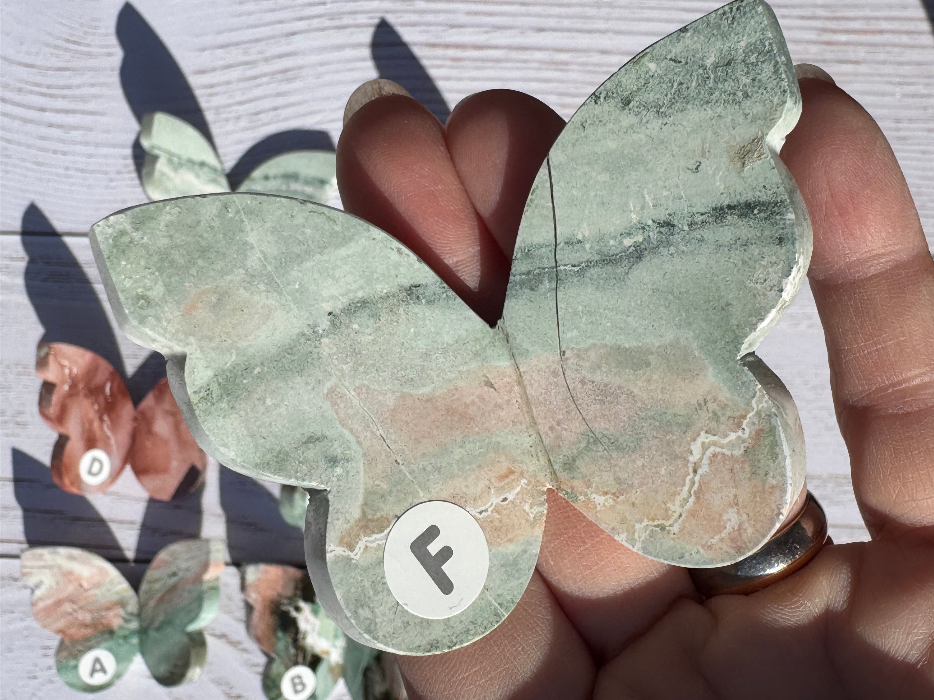 Unicorn Jasper 3d butterfly carving– Handcrafted Nature Décor | Natural crystal Sculpture | (Copy)