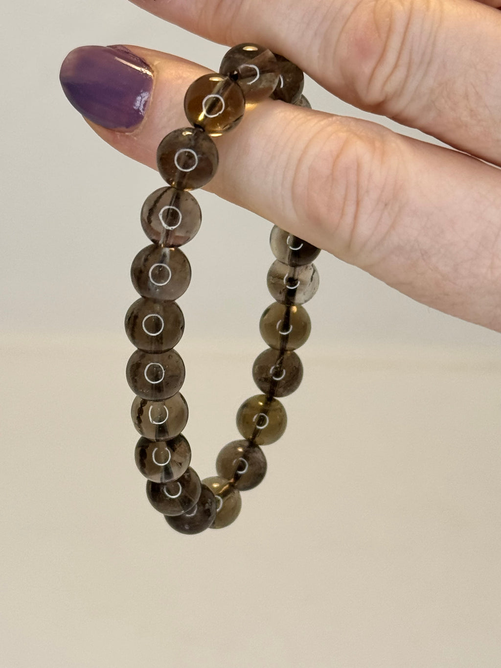 Smoky Quartz Bracelet 6mm or 8mm | Natural Crystal Bead Bracelet | Radiant Crystals UK