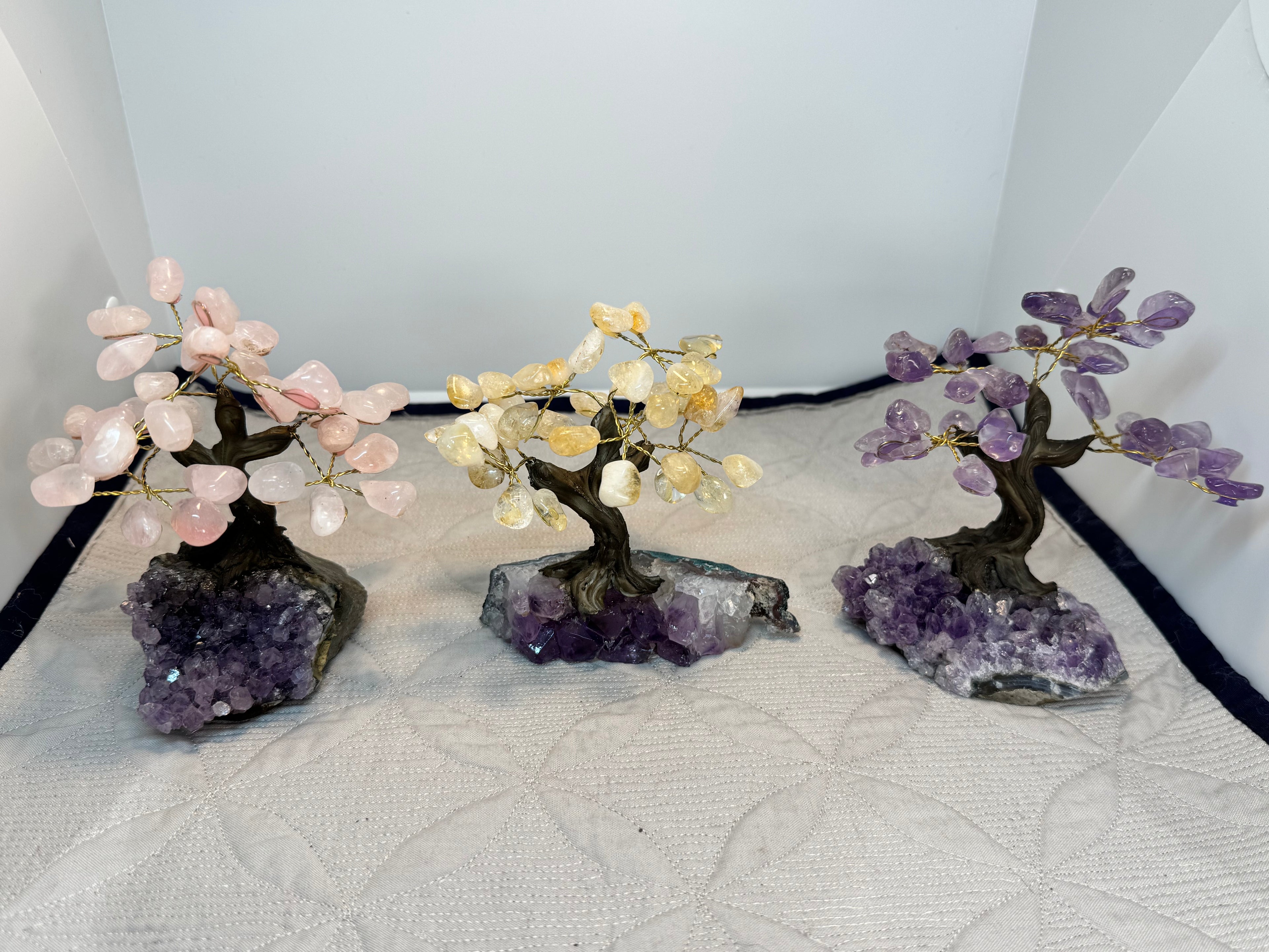 Crystal Tree on Amethyst Base | Rose Quartz Citrine or Amethyst | Radiant Crystals UK