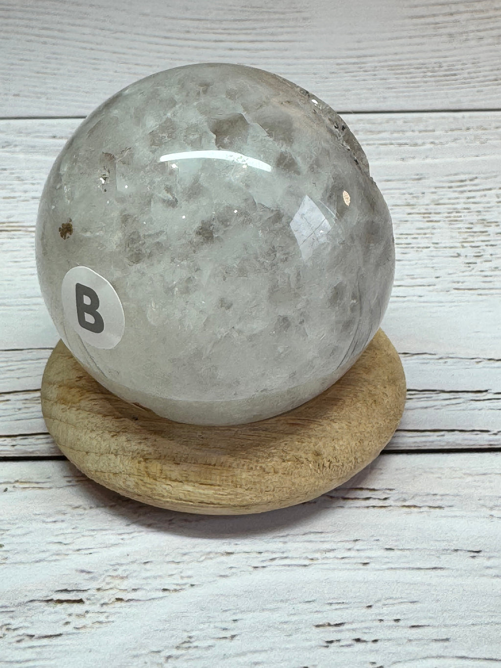 High Quality Crystal white Agate with druzy quartz spheres - Crystal home decor.