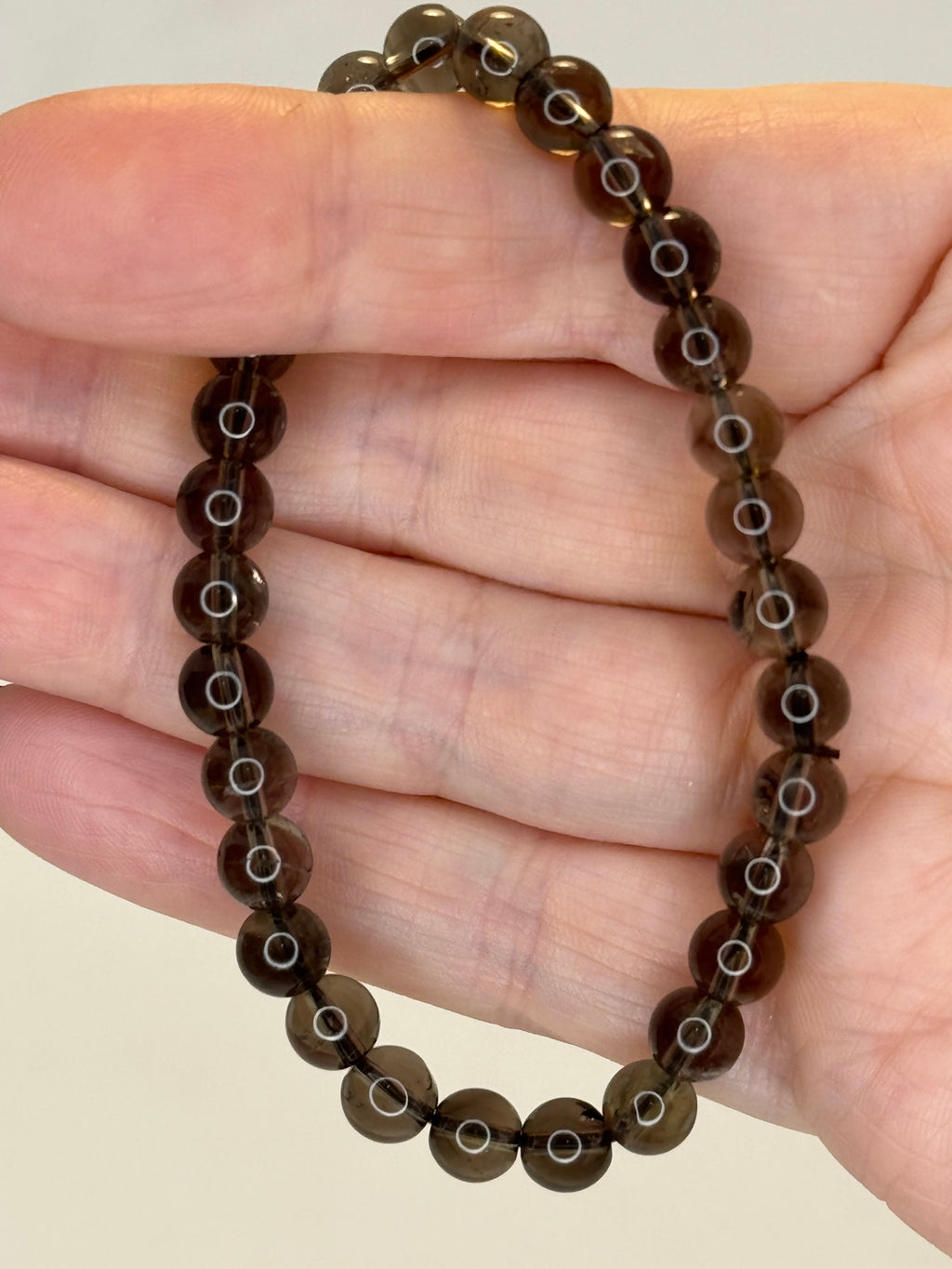 Smoky Quartz Bracelet 6mm or 8mm | Natural Crystal Bead Bracelet | Radiant Crystals UK
