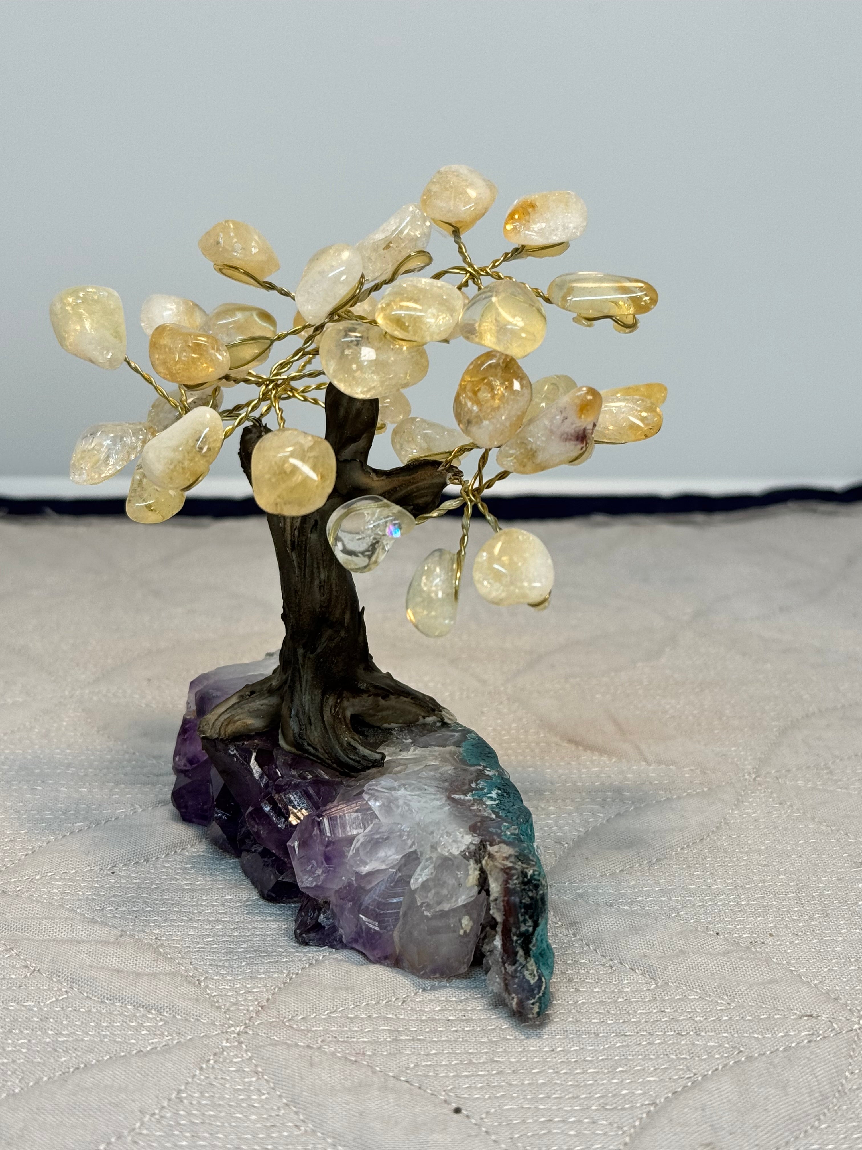 Crystal Tree on Amethyst Base | Rose Quartz Citrine or Amethyst | Radiant Crystals UK