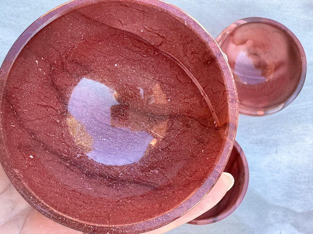 3inch Mookaite Jasper Bowl - Natural crystal trinket dish - home decor