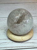 High Quality Crystal white Agate with druzy quartz spheres - Crystal home decor.