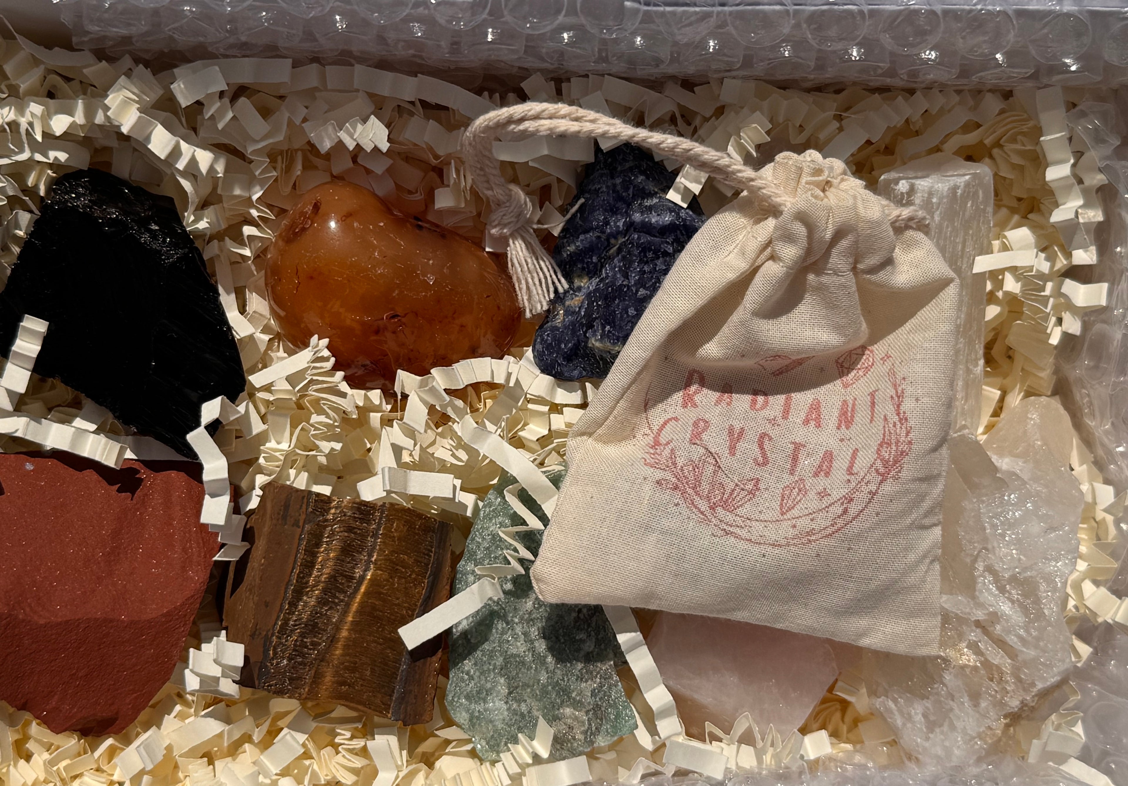 Colour Psychology Crystal Kit | Crystal Healing Gift | Self Care Gift | Mindfulness Box | Meditation Crystals | Wellness Gift