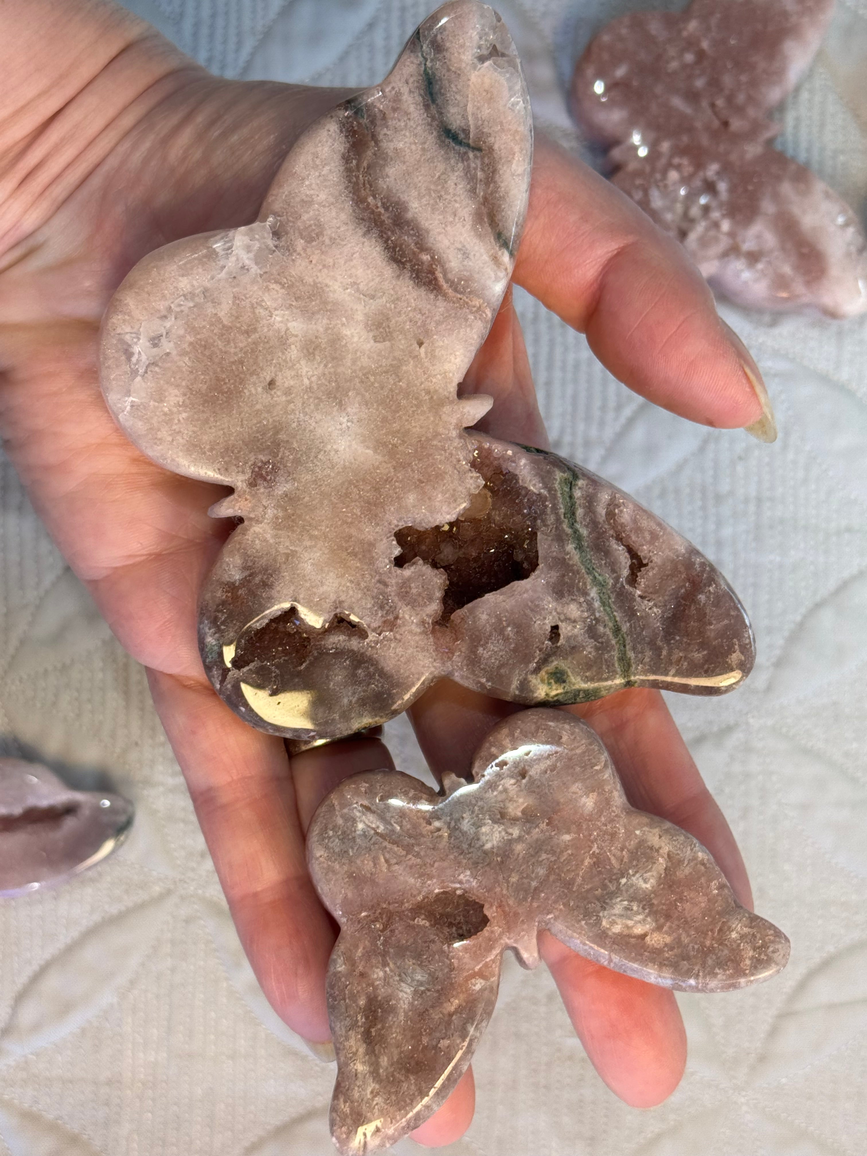 Pink Amethyst Butterfly - Druzy Crystal , from Brazil - Radiant Crystals UK