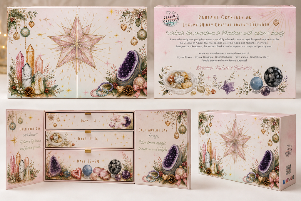 Luxury 24 day Advent Calendar - Radiant Crystals UK. (Pre-order - delivery will be early Oct 2026)