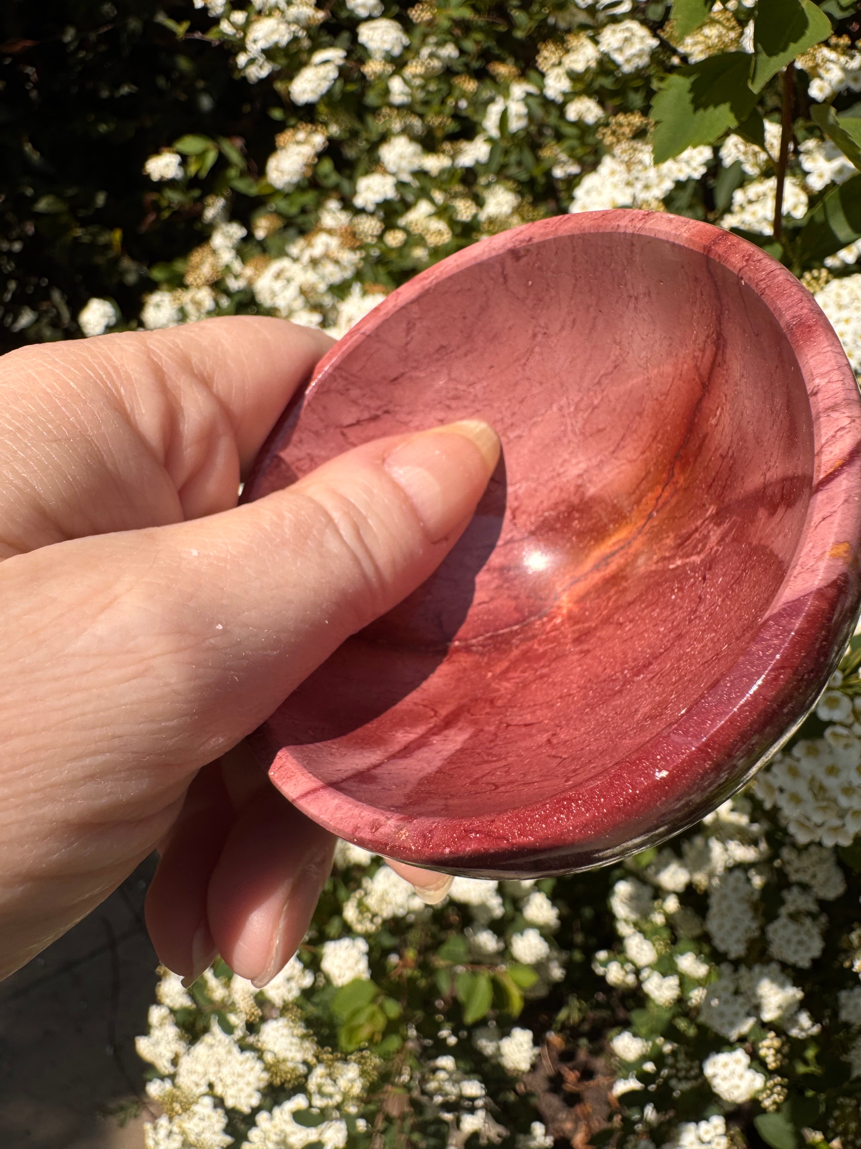 3inch Mookaite Jasper Bowl - Natural crystal trinket dish - home decor
