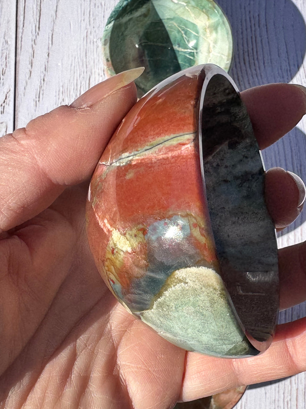Unicorn Jasper 3inch bowl – Handcrafted Nature Décor | Natural crystal Sculpture |