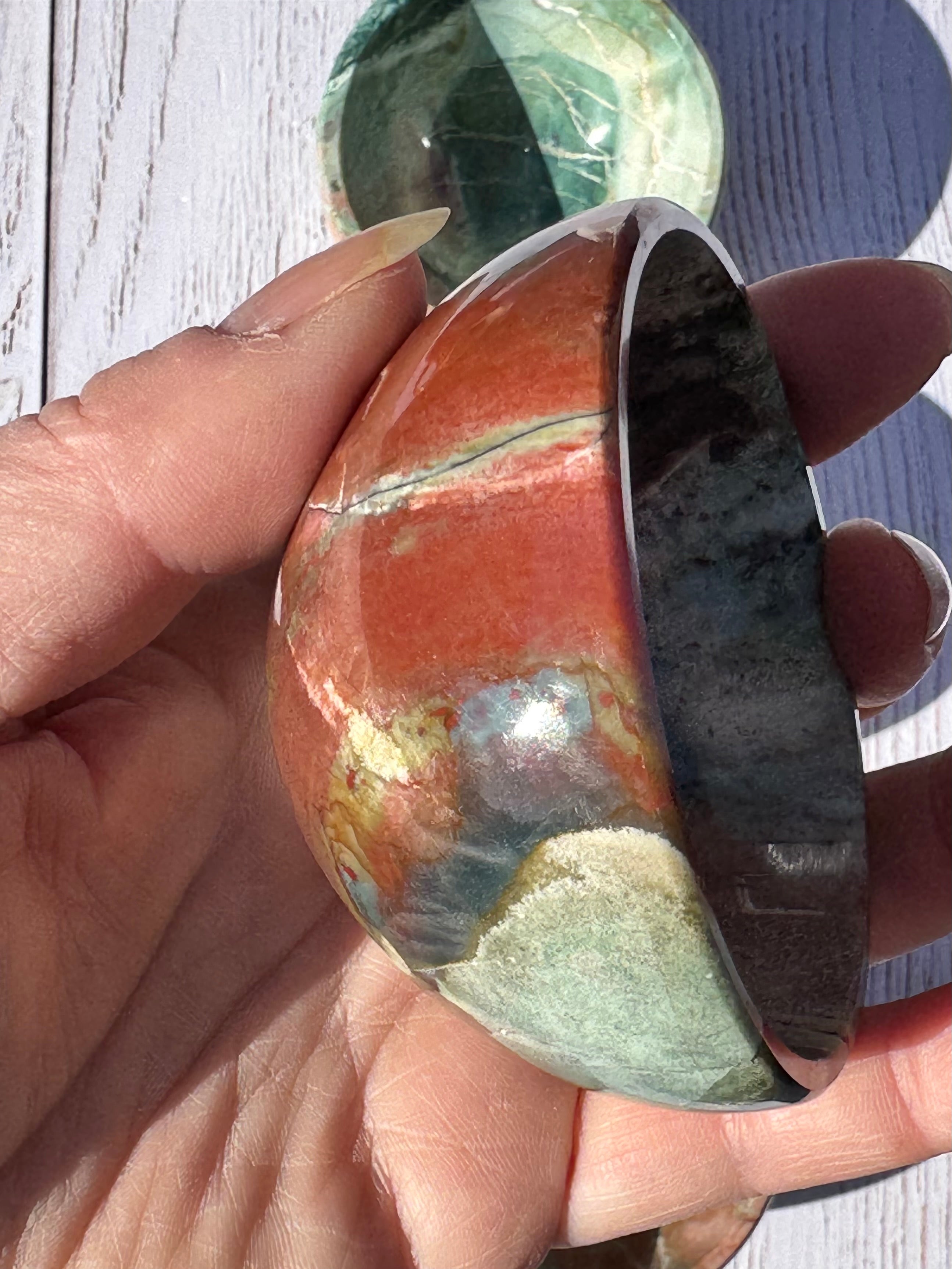 Unicorn Jasper 3inch bowl – Handcrafted Nature Décor | Natural crystal Sculpture |