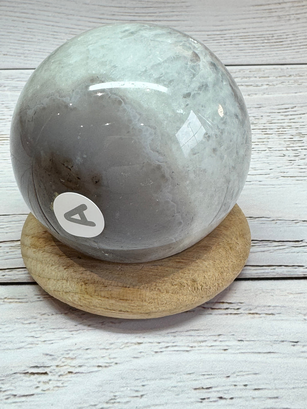 High Quality Crystal white Agate with druzy quartz spheres - Crystal home decor.