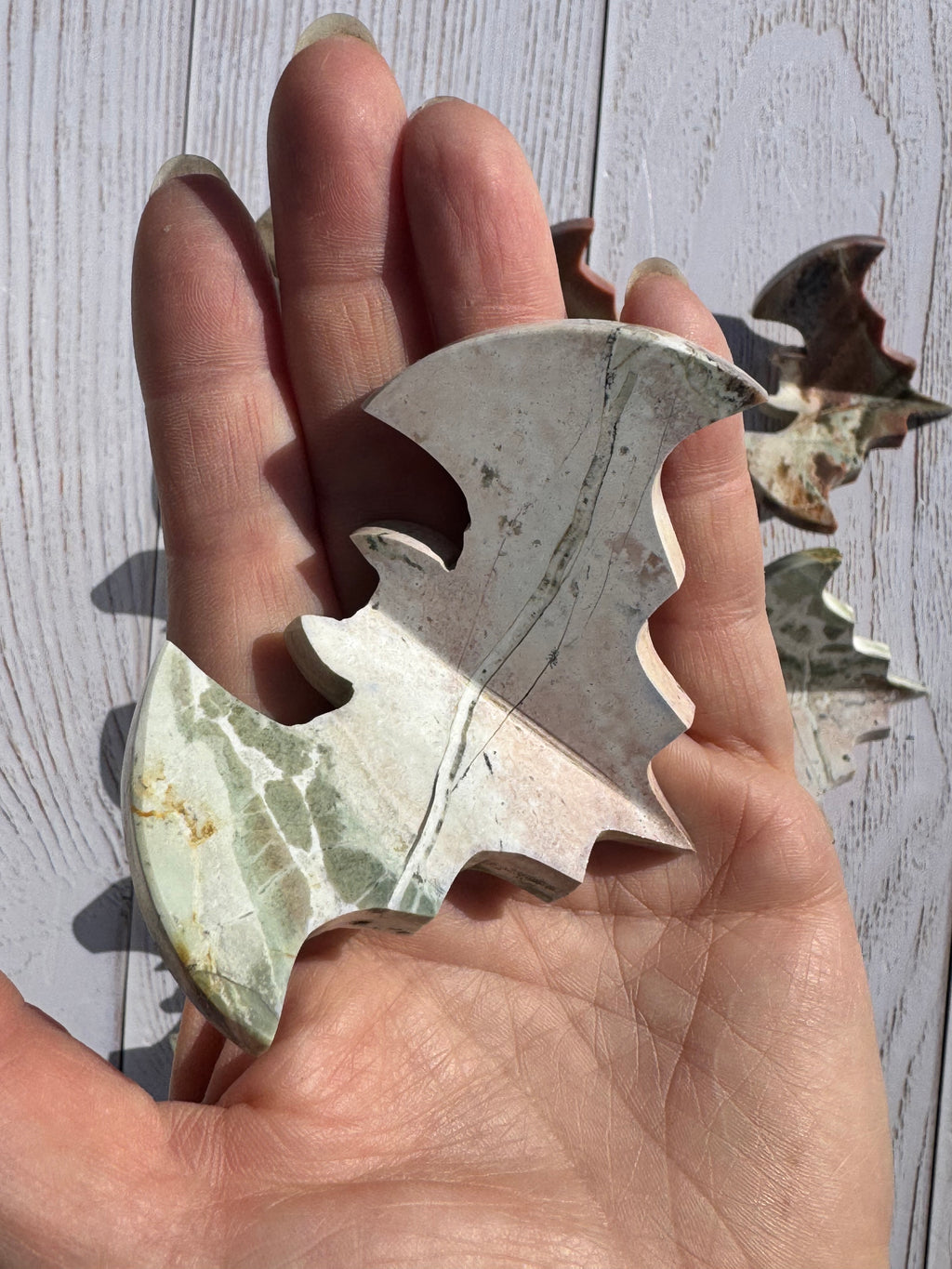 Unicorn Jasper 3d bat carving– Handcrafted Nature Décor | Natural crystal Sculpture | (Copy 2)