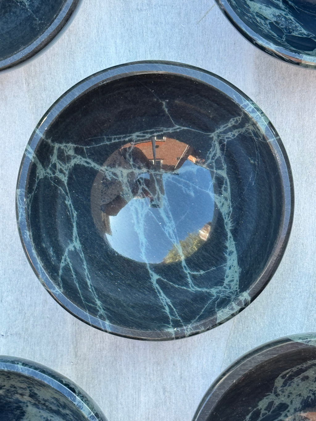Spiderweb obsidian 3inch bowl – Handcrafted Nature Décor | Natural crystal Sculpture