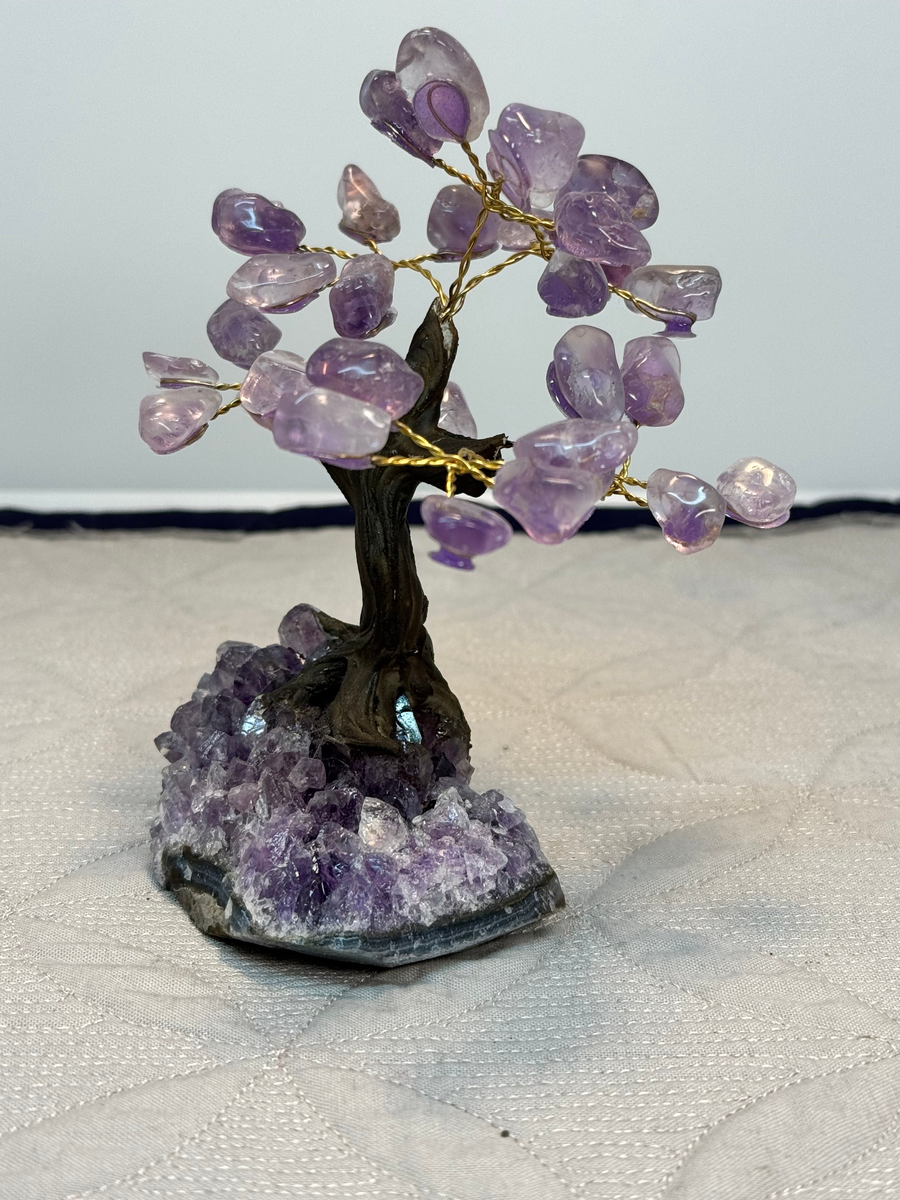 Crystal Tree on Amethyst Base | Rose Quartz Citrine or Amethyst | Radiant Crystals UK