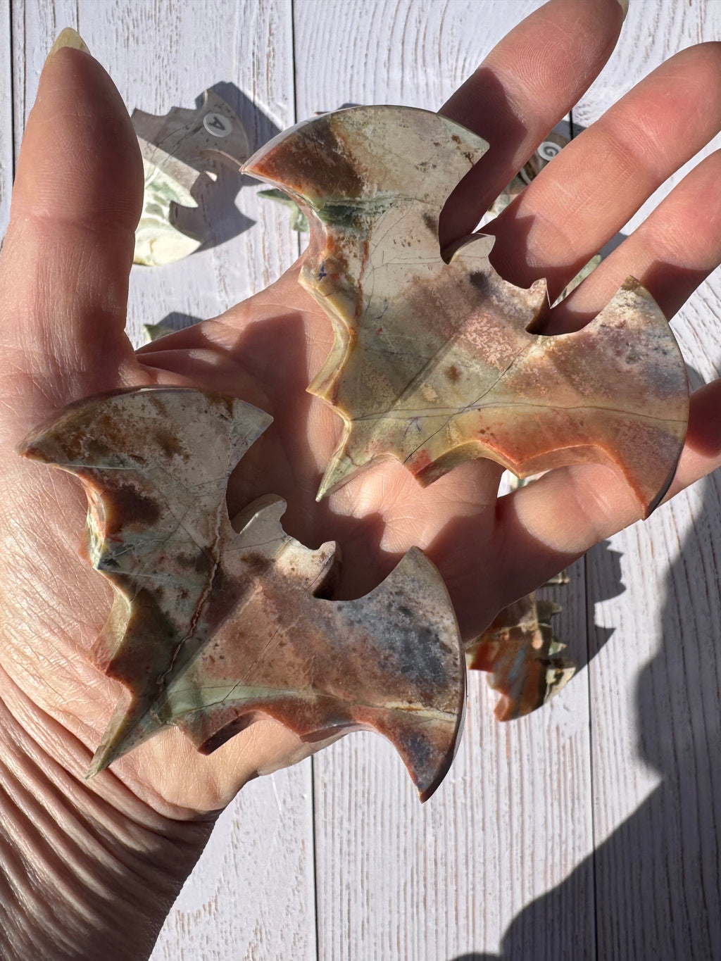 Unicorn Jasper 3d bat carving– Handcrafted Nature Décor | Natural crystal Sculpture | (Copy 2)