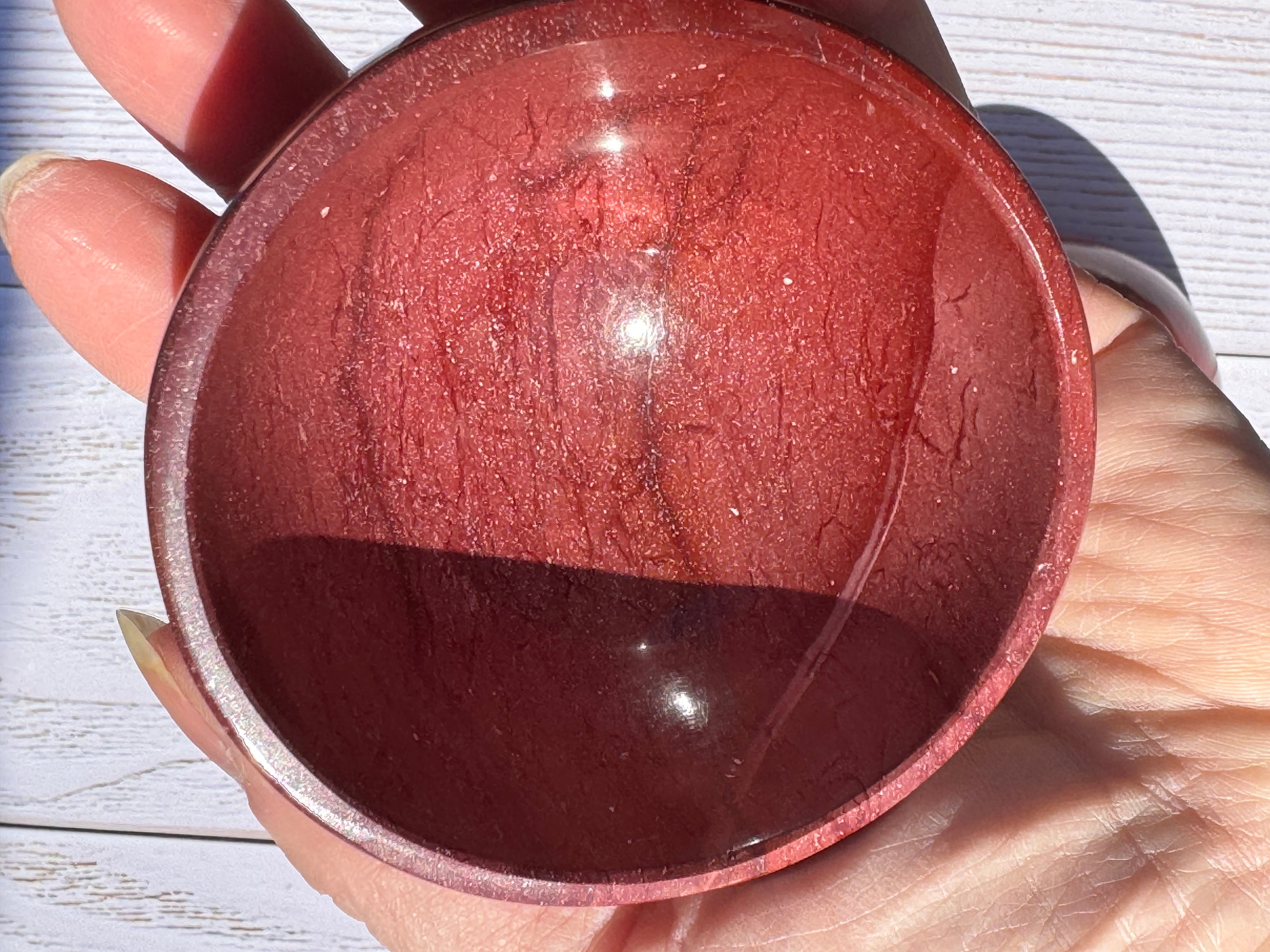 3inch Mookaite Jasper Bowl - Natural crystal trinket dish - home decor