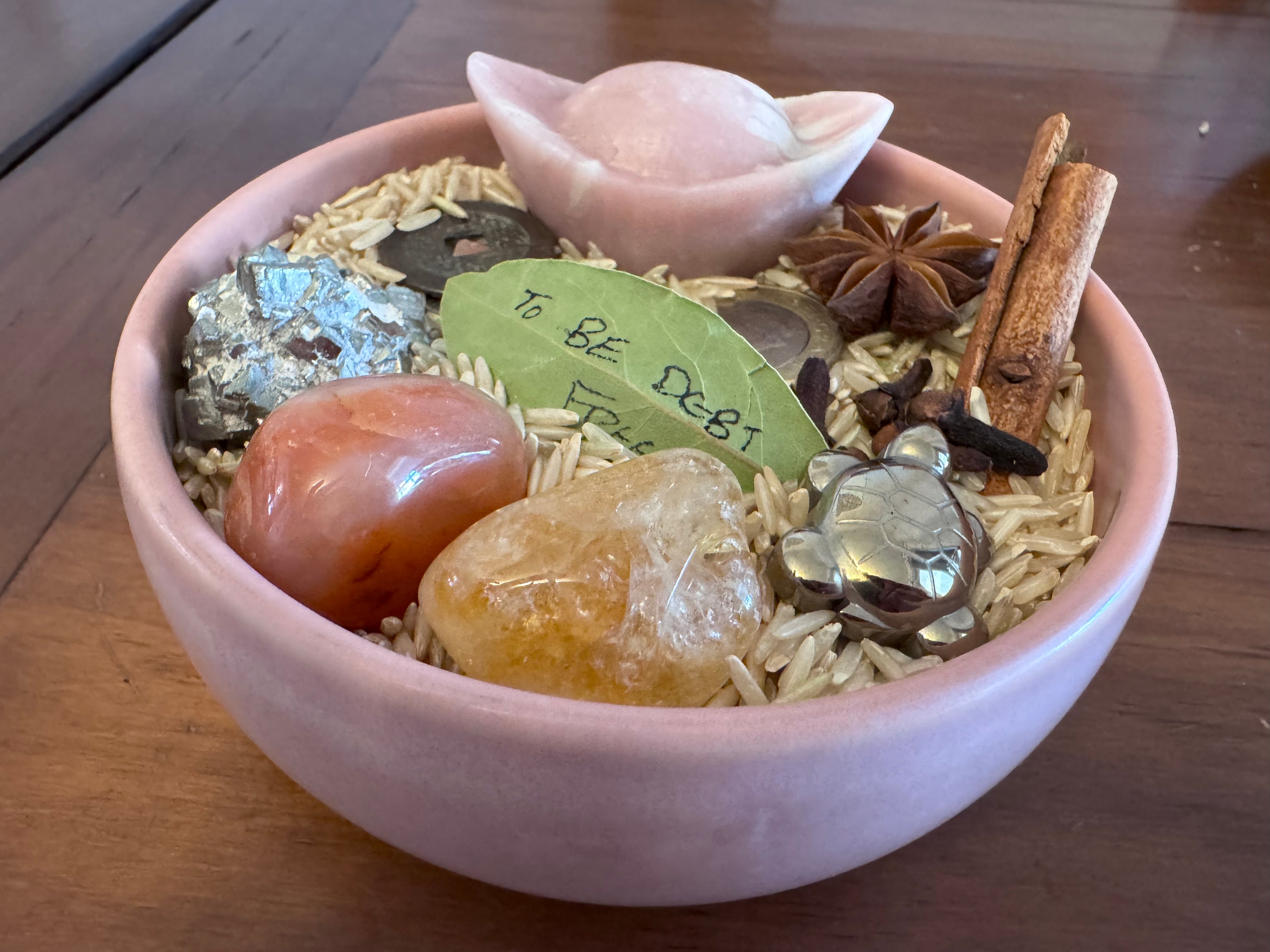 Debt Relief and Savings Wealth Bowl Kit.  (Feng Shui - Prosperity Abundance Wealth Bowl)