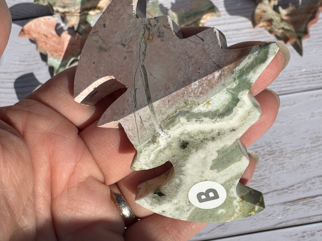 Unicorn Jasper 3d bat carving– Handcrafted Nature Décor | Natural crystal Sculpture | (Copy 2)