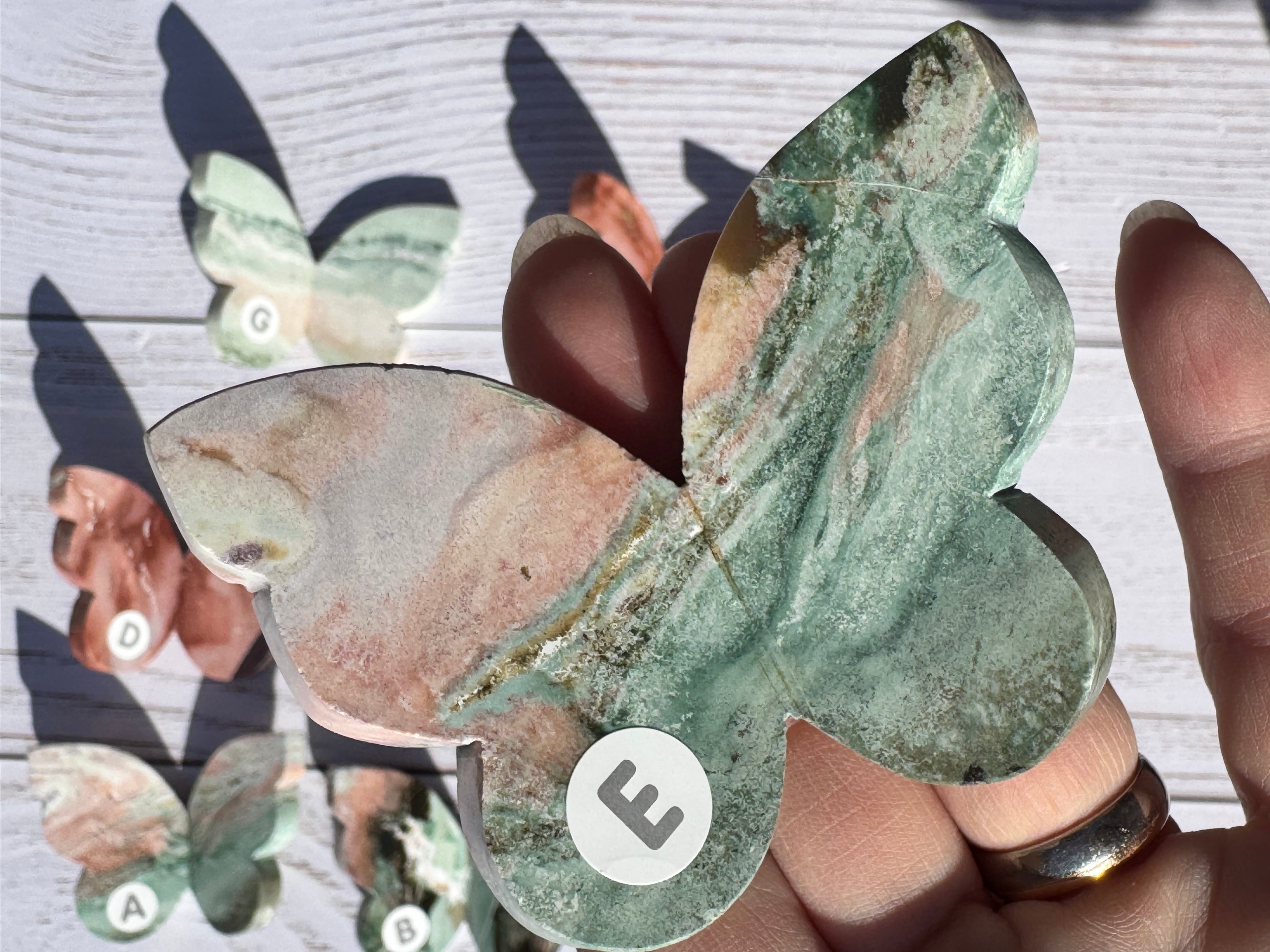 Unicorn Jasper 3d butterfly carving– Handcrafted Nature Décor | Natural crystal Sculpture | (Copy)