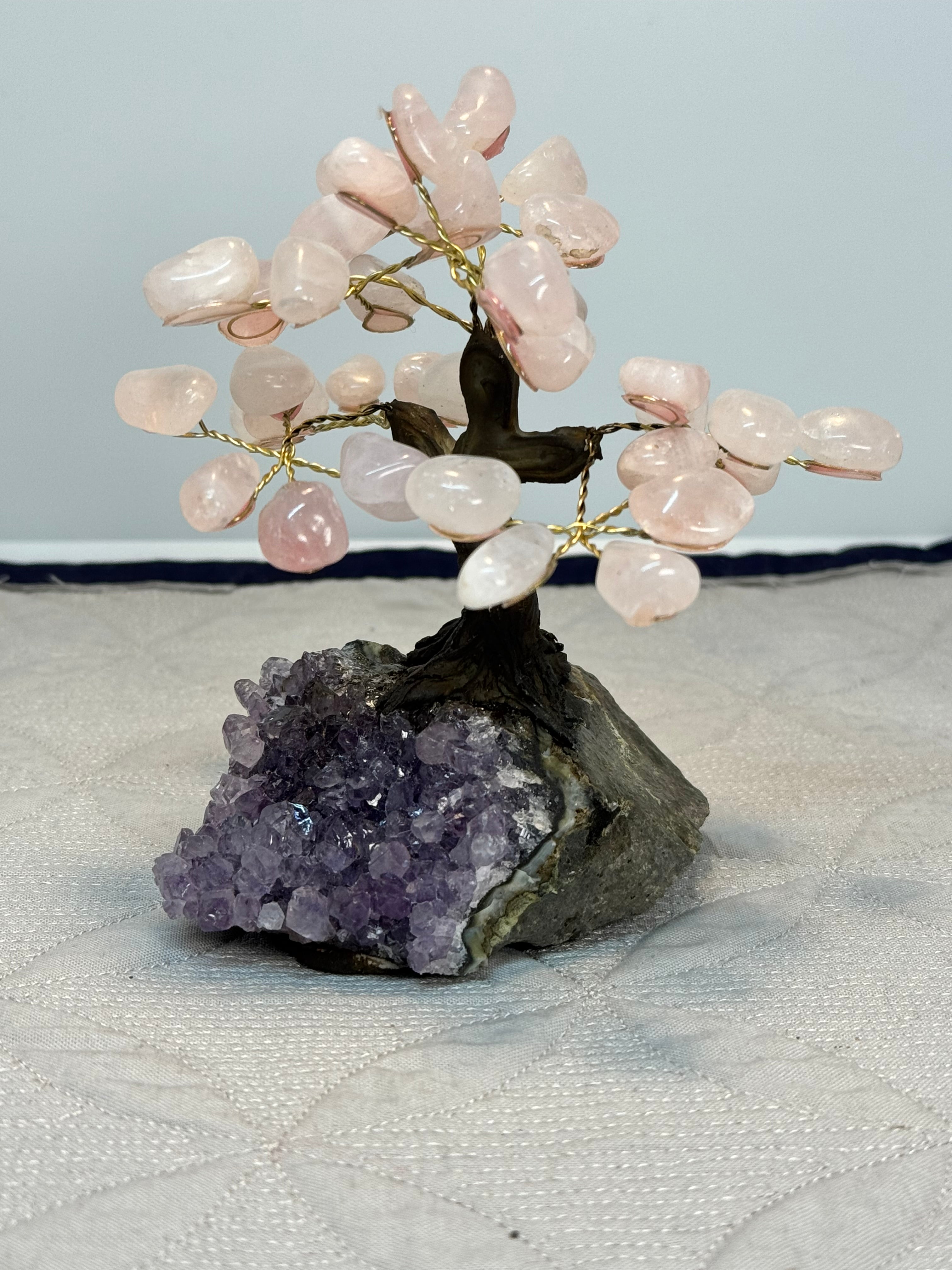 Crystal Tree on Amethyst Base | Rose Quartz Citrine or Amethyst | Radiant Crystals UK