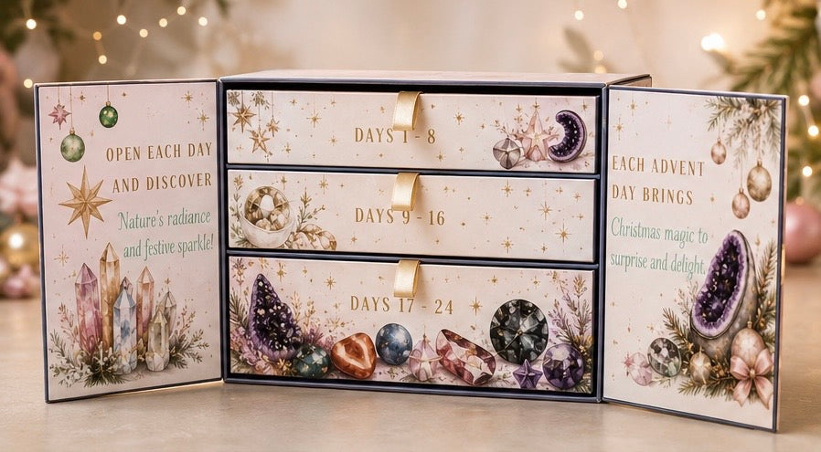 Luxury 24 day Advent Calendar - Radiant Crystals UK. (Pre-order - delivery will be early Oct 2026)