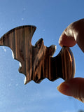 Midnight Lace Obsidian Bat Carving – Handcrafted Gothic Décor | Natural Obsidian Sculpture | Dark Academia | Halloween