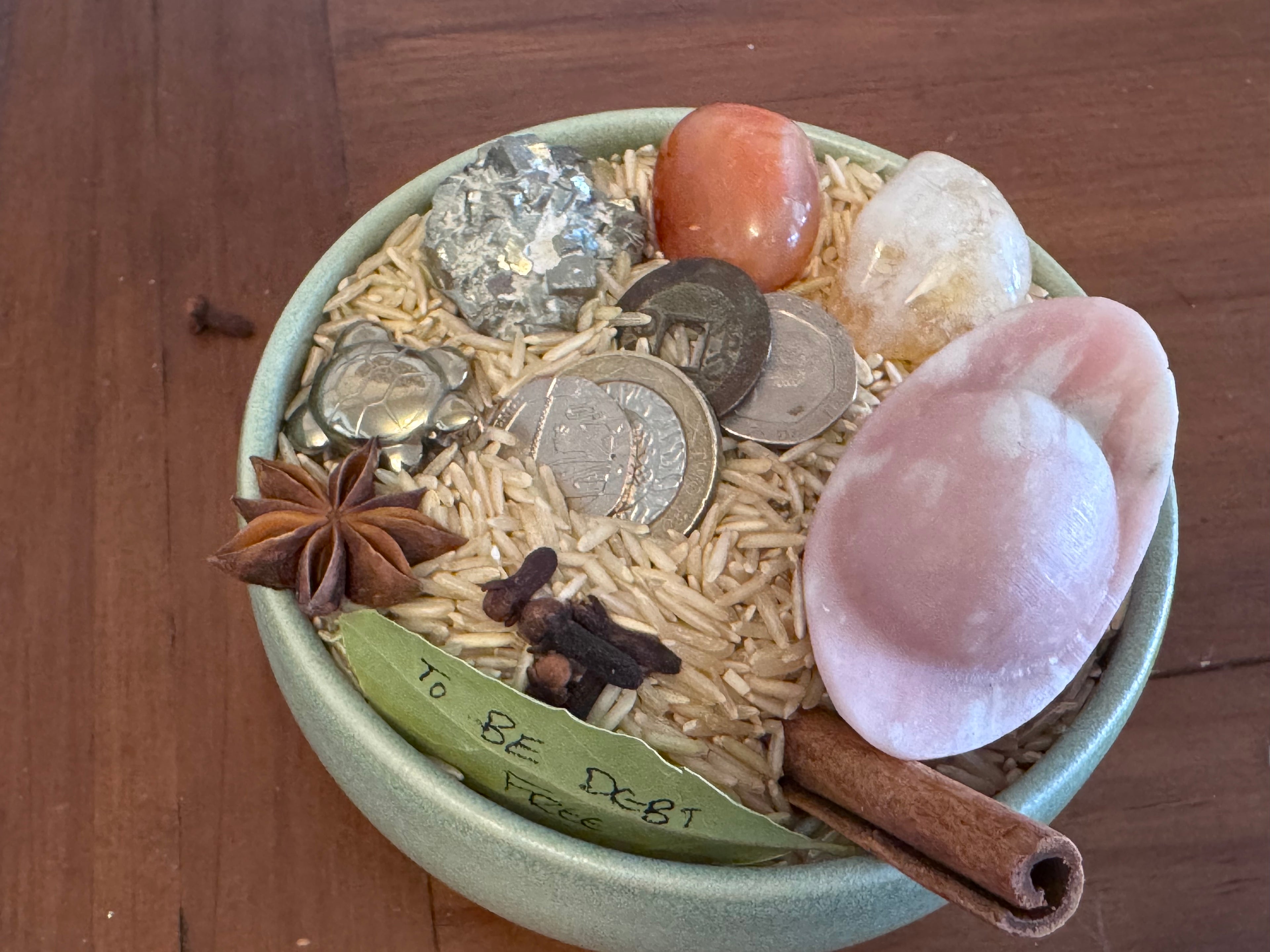 Debt Relief and Savings Wealth Bowl Kit.  (Feng Shui - Prosperity Abundance Wealth Bowl)