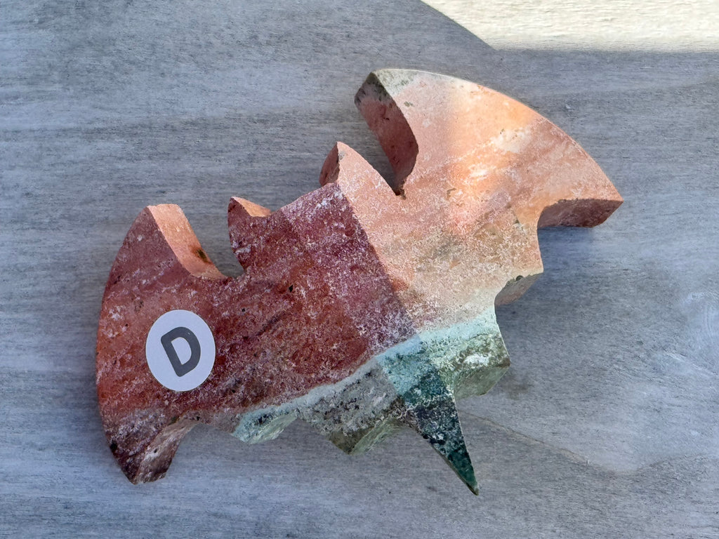 Unicorn Jasper 3d bat carving– Handcrafted Nature Décor | Natural crystal Sculpture | (Copy 2)