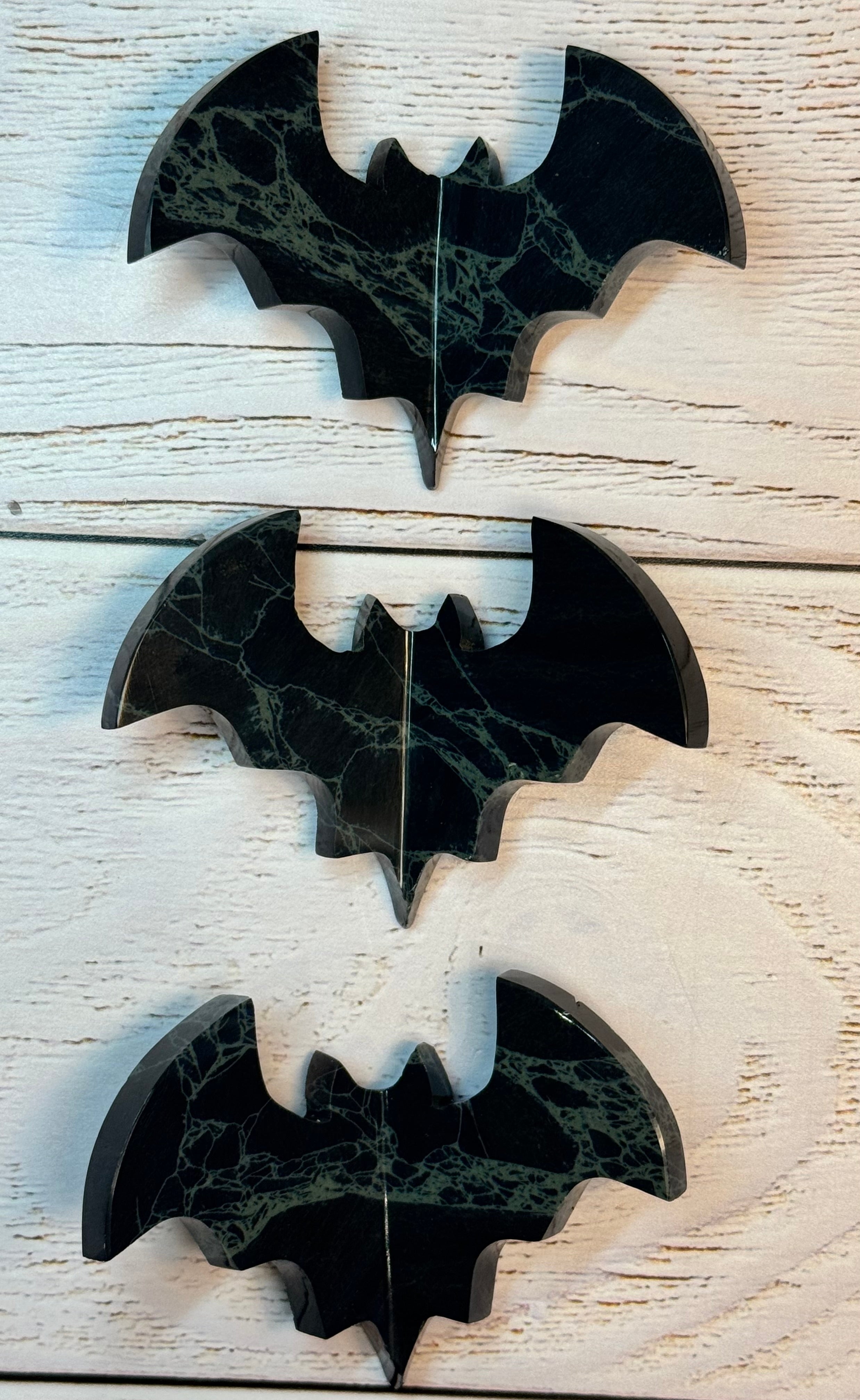 spiderweb Obsidian 3D Bat – Polished Grounding Crystal for Protection, Stability & Emotional Clarity
