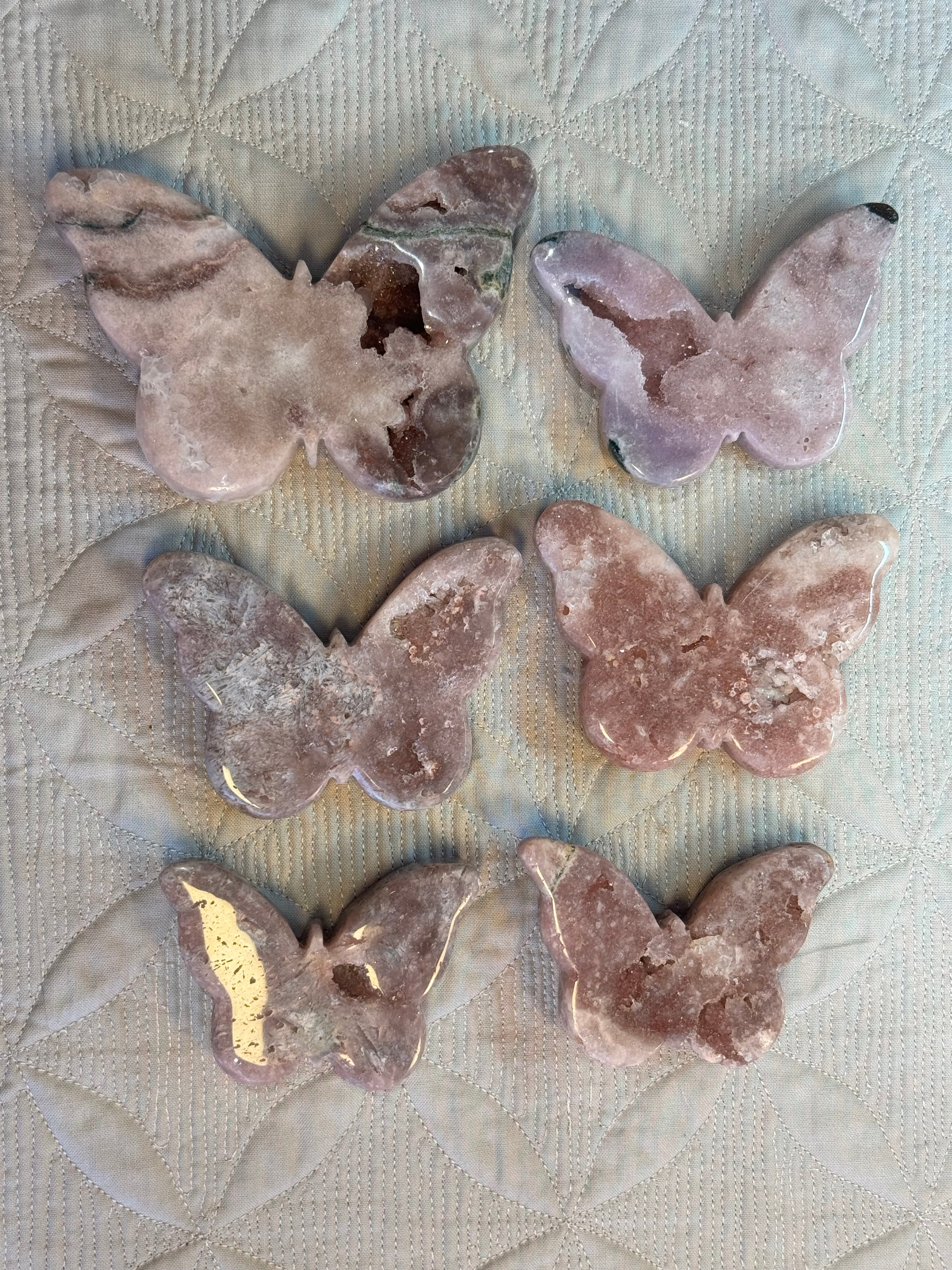 Pink Amethyst Butterfly - Druzy Crystal , from Brazil - Radiant Crystals UK