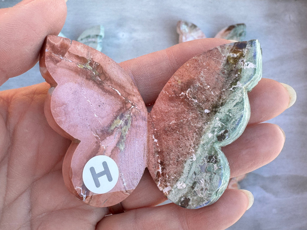 Unicorn Jasper 3d butterfly carving– Handcrafted Nature Décor | Natural crystal Sculpture | (Copy)