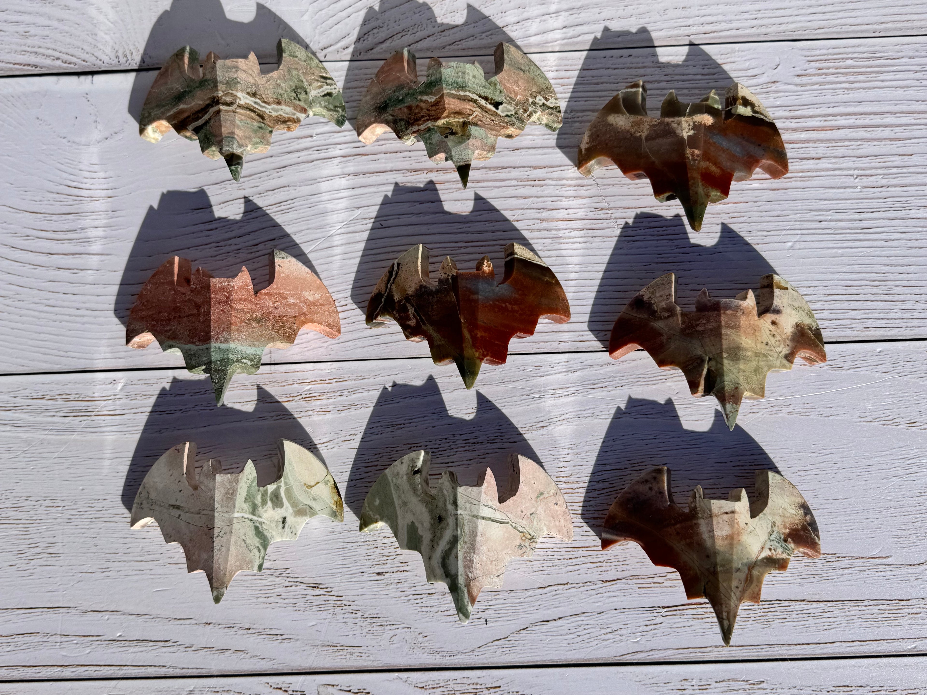 Unicorn Jasper 3d bat carving– Handcrafted Nature Décor | Natural crystal Sculpture | (Copy 2)