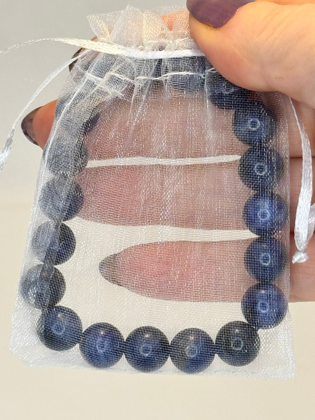 Sodalite Bracelet 10mm | Natural Blue Crystal Bead Bracelet | Radiant Crystals UK