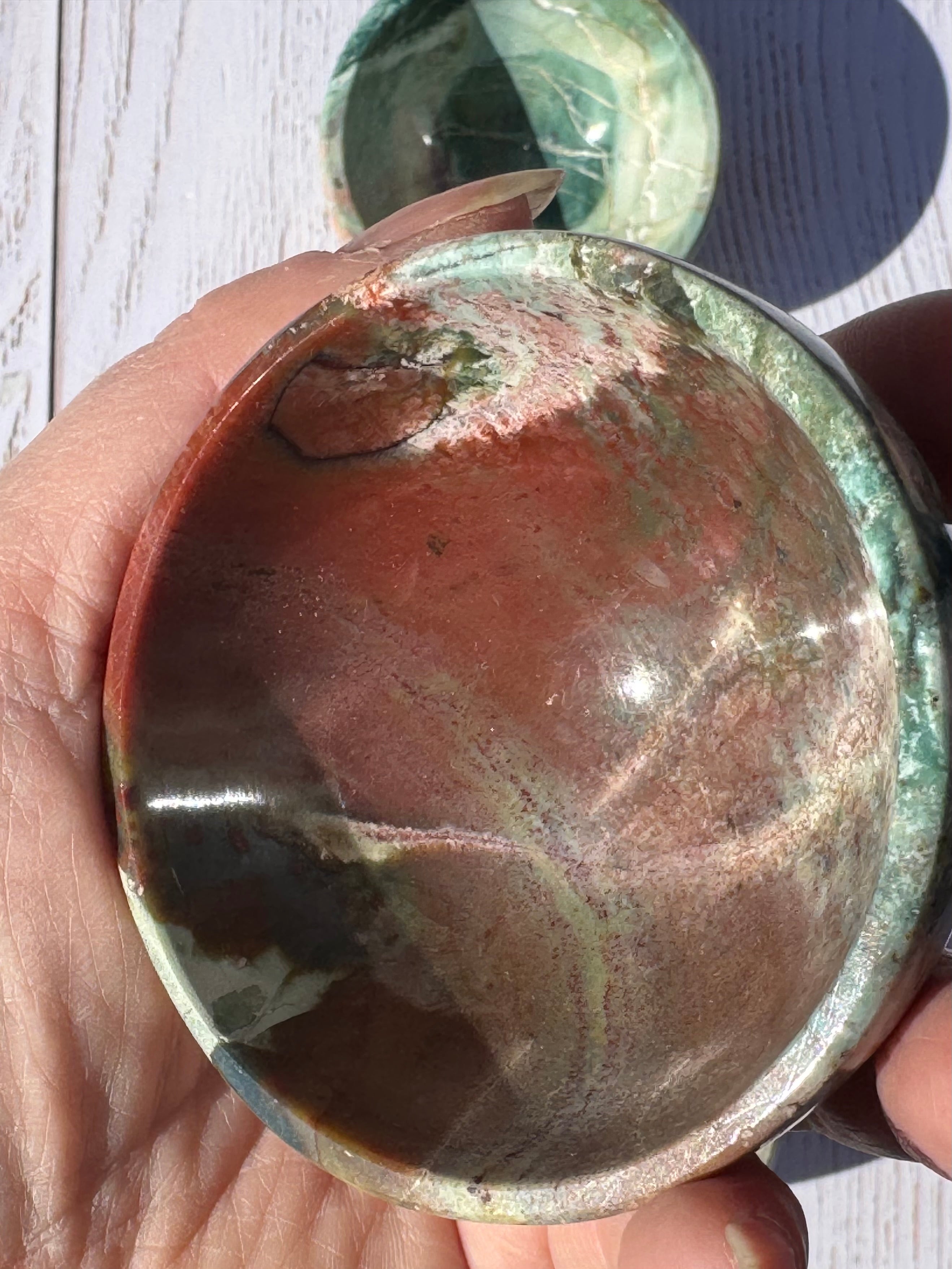 Unicorn Jasper 3inch bowl – Handcrafted Nature Décor | Natural crystal Sculpture |