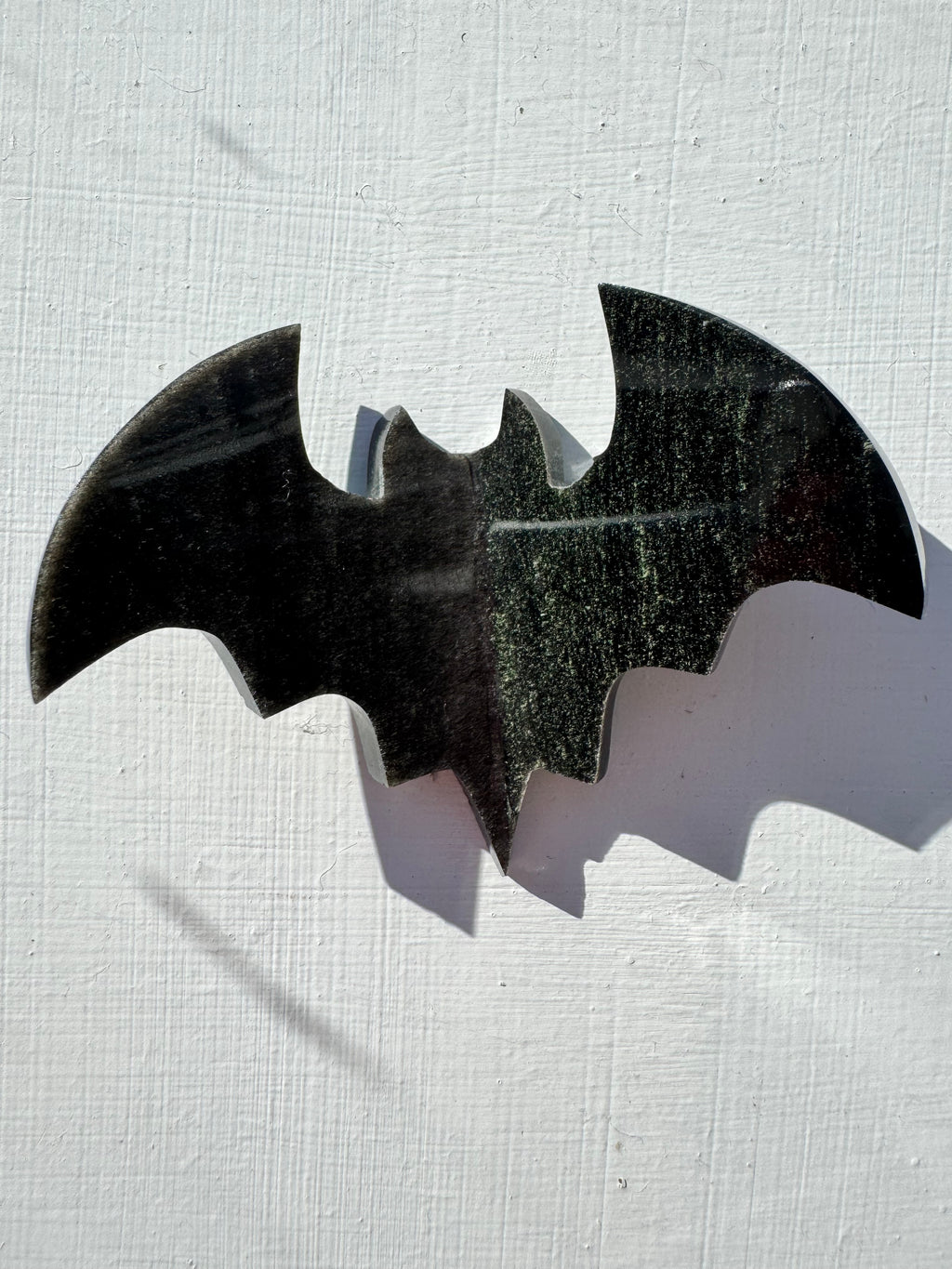 Sliver Sheen Obsidian 3D Bat – Polished Grounding Crystal for Protection, Stability & Emotional Clarity