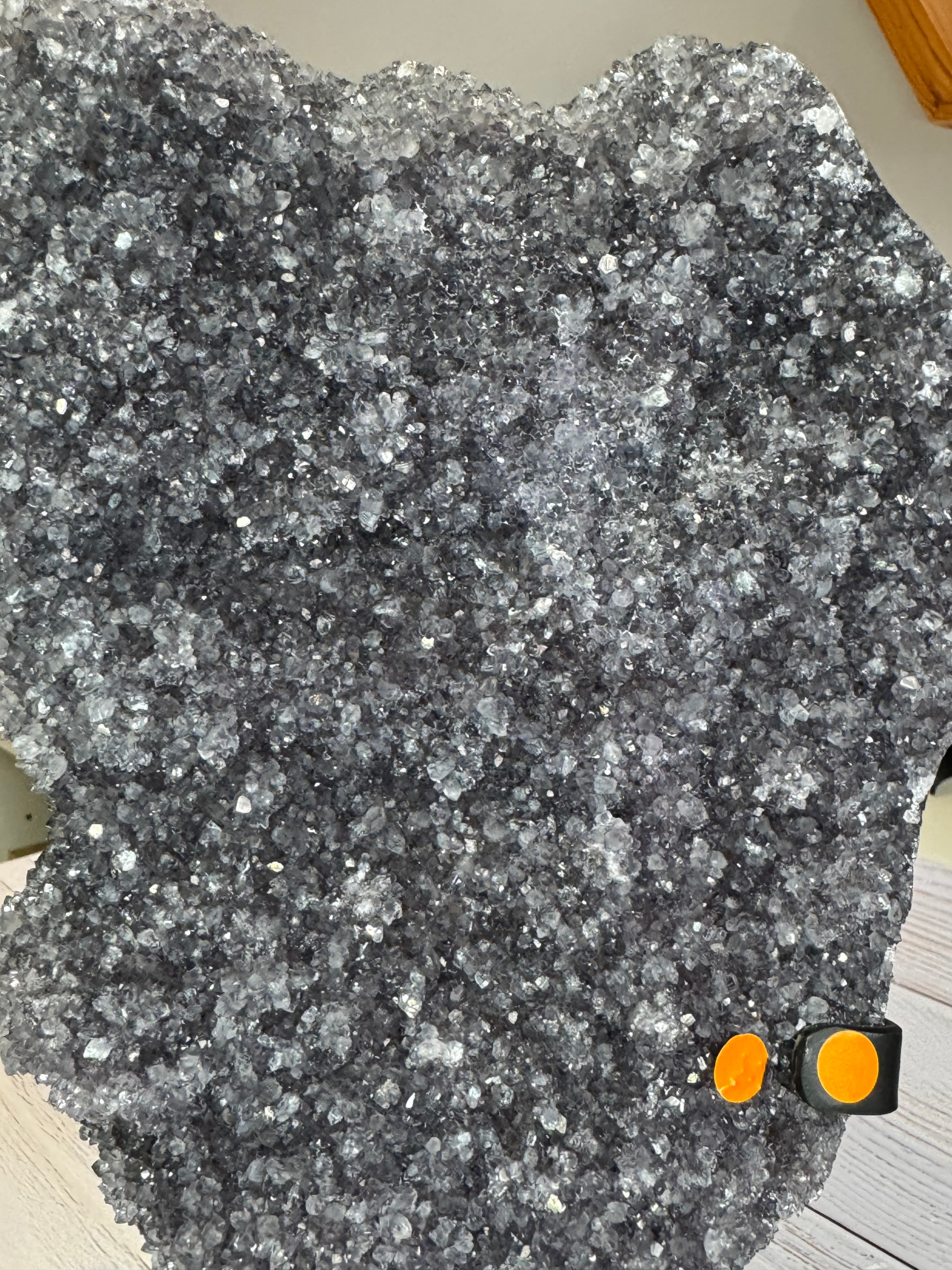 Statement Large Black Amethyst Crystal Cluster with Stand - Crystal home decor - Radiant Crystals UK
