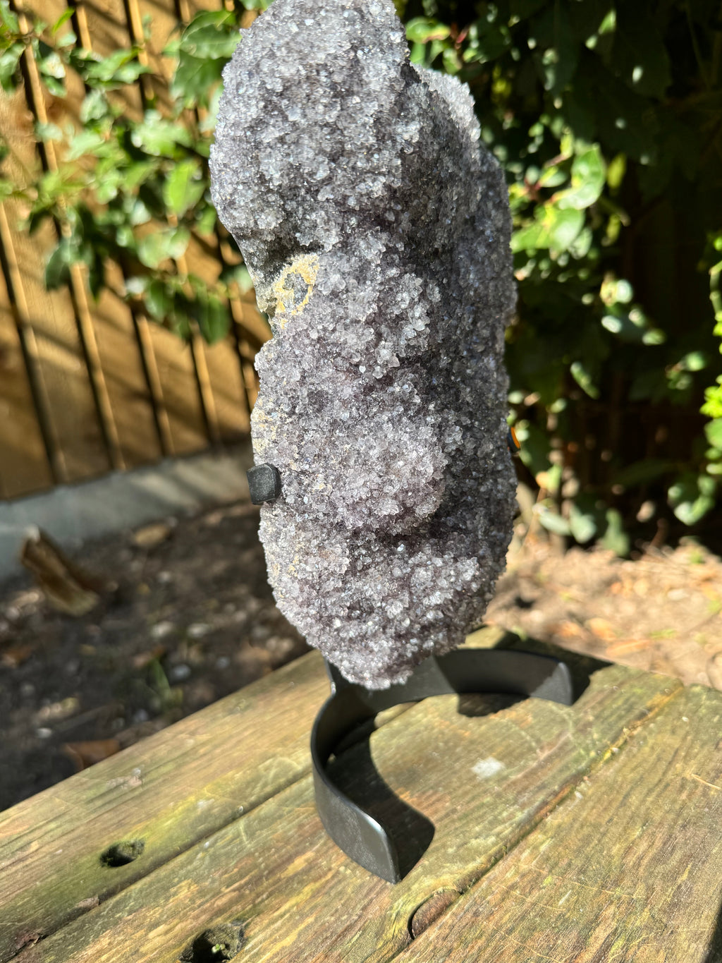 Statement Large Black Amethyst Crystal Cluster with Stand - Crystal home decor - Radiant Crystals UK