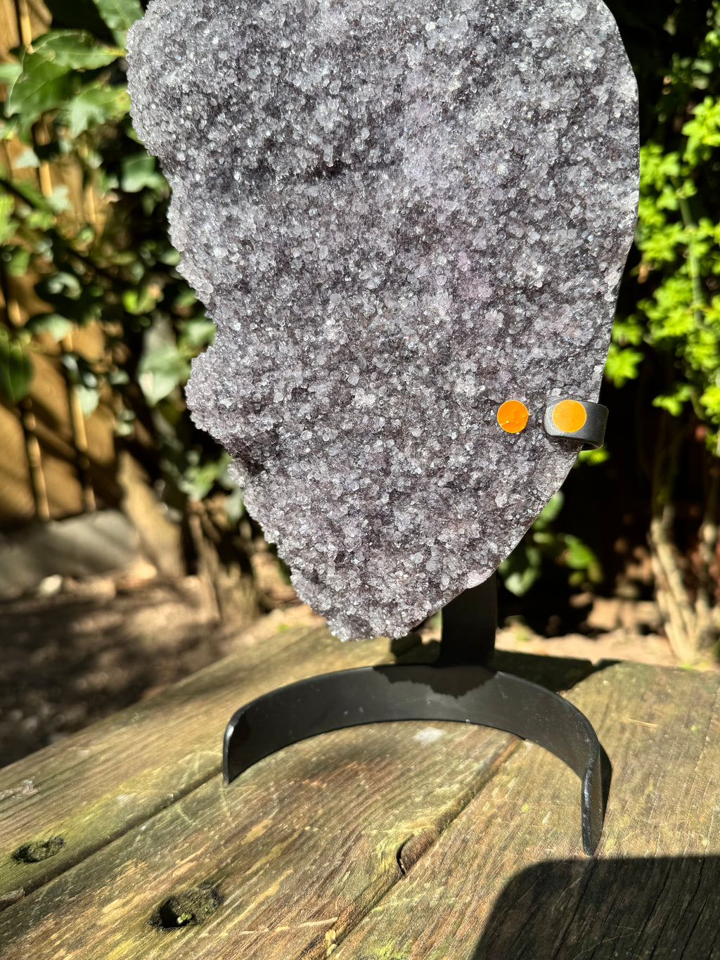 Statement Large Black Amethyst Crystal Cluster with Stand - Crystal home decor - Radiant Crystals UK