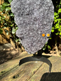Statement Large Black Amethyst Crystal Cluster with Stand - Crystal home decor - Radiant Crystals UK